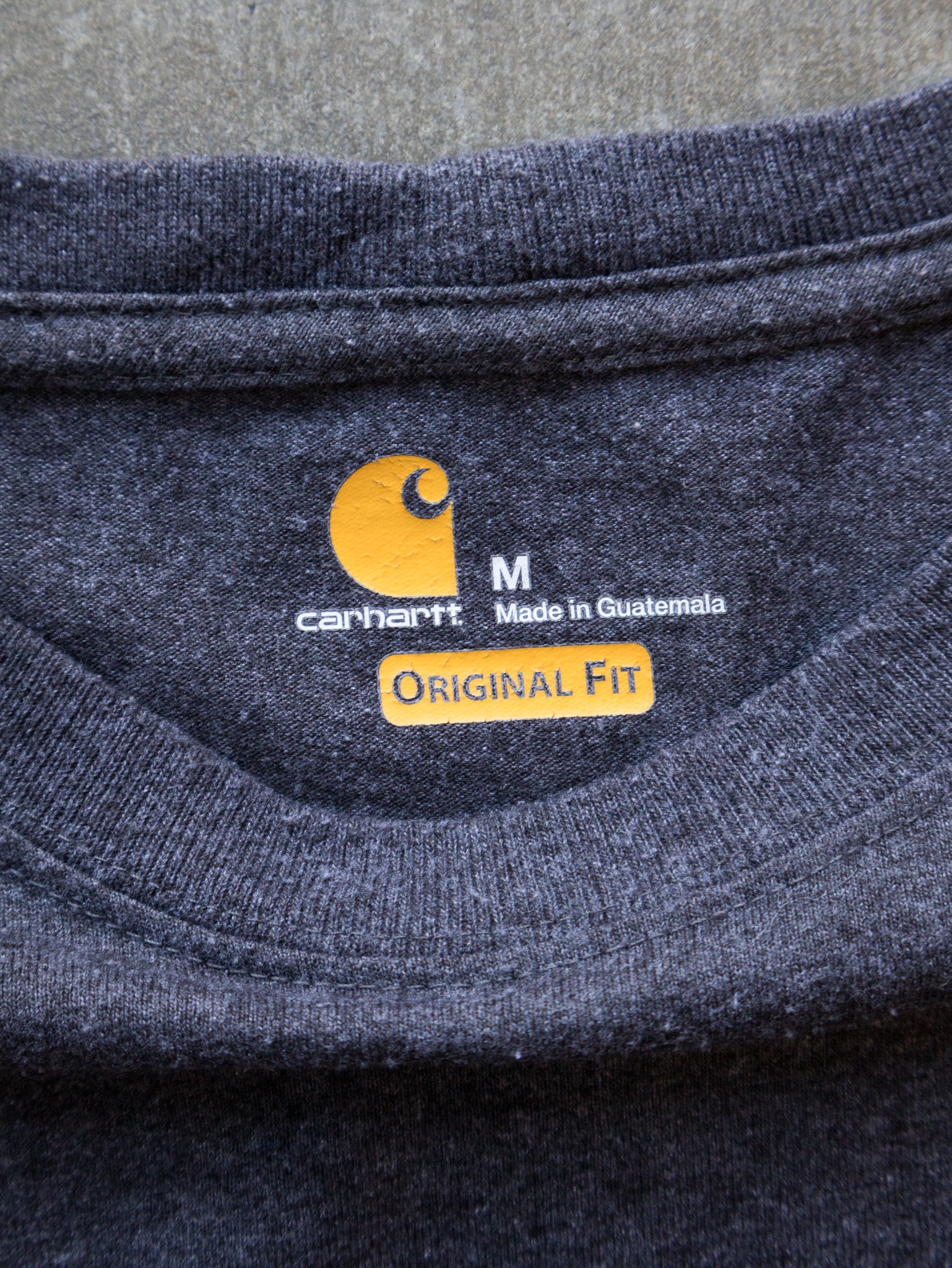 Vintage Charcoal Carhartt Pocket Long Sleeve (M)
