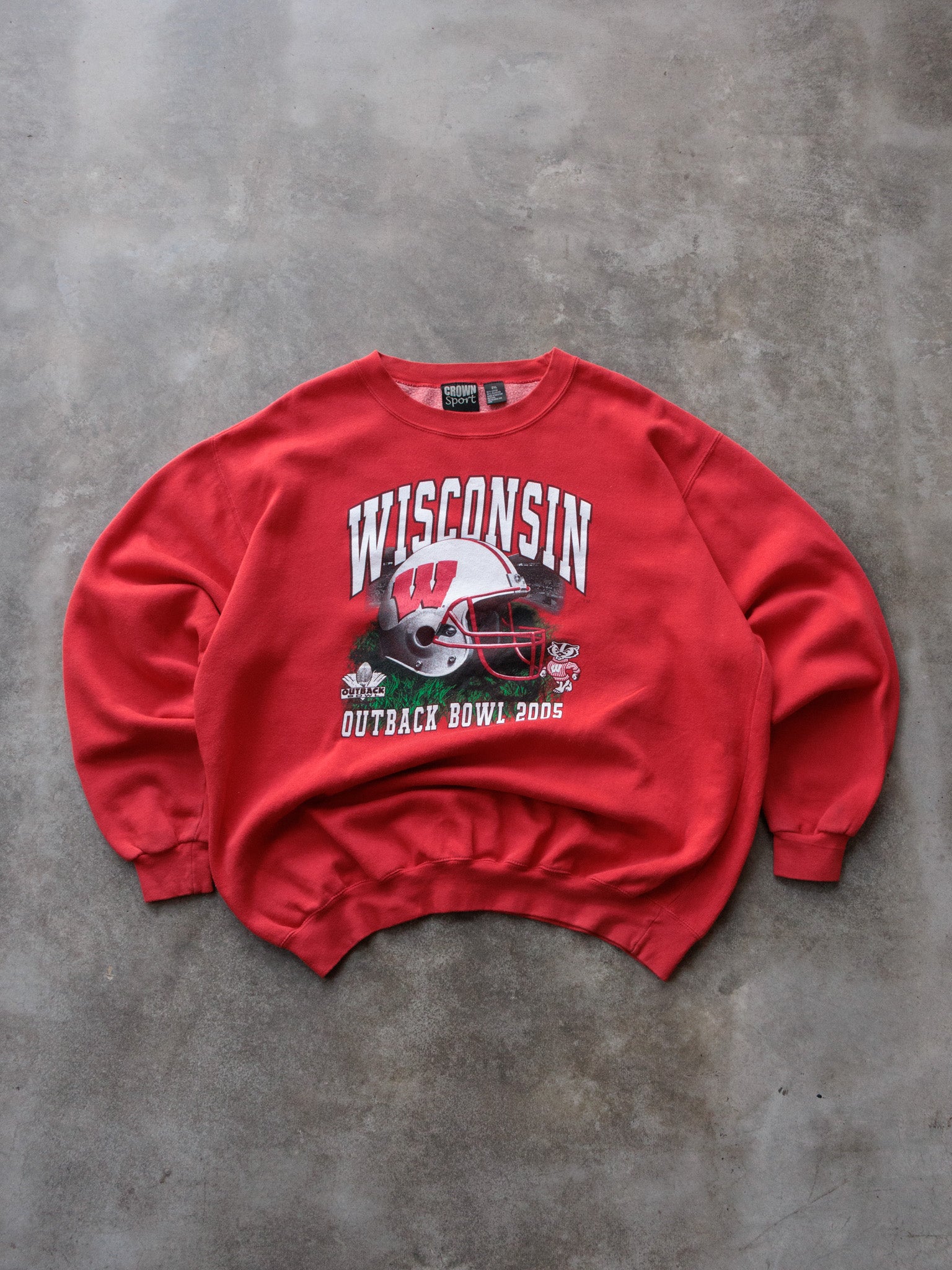 Vintage 2005 Red Wisconsin Sweatshirt (2XL)