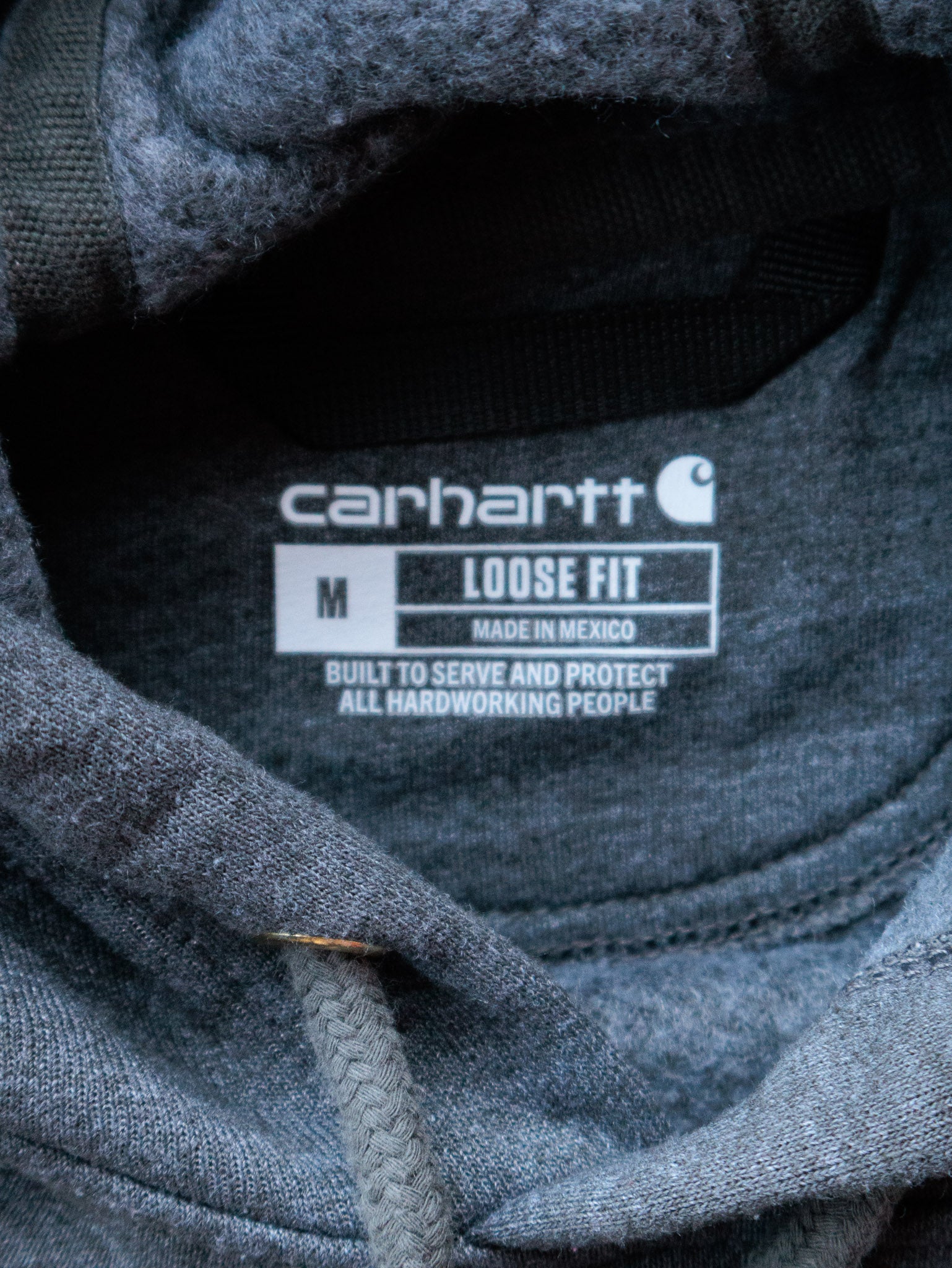 Vintage Grey Carhartt Hoodie (M)
