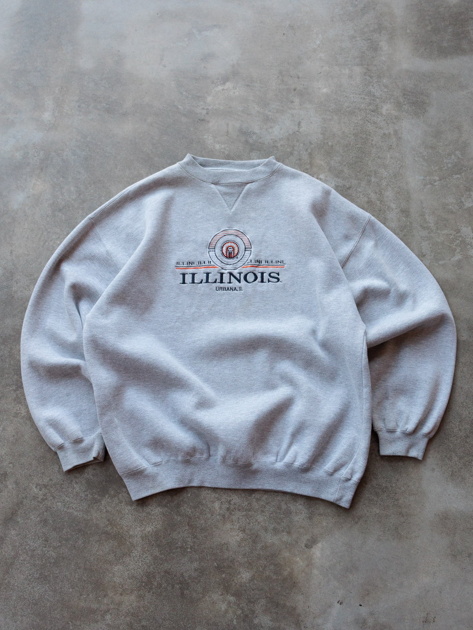 Vintage 00s Grey Illinois Sweatshirt (XL)