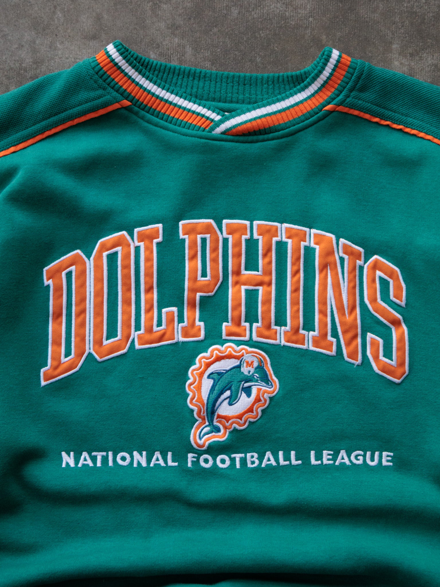 Vintage 90s Green Miami Dolphins Sweatshirt (L)