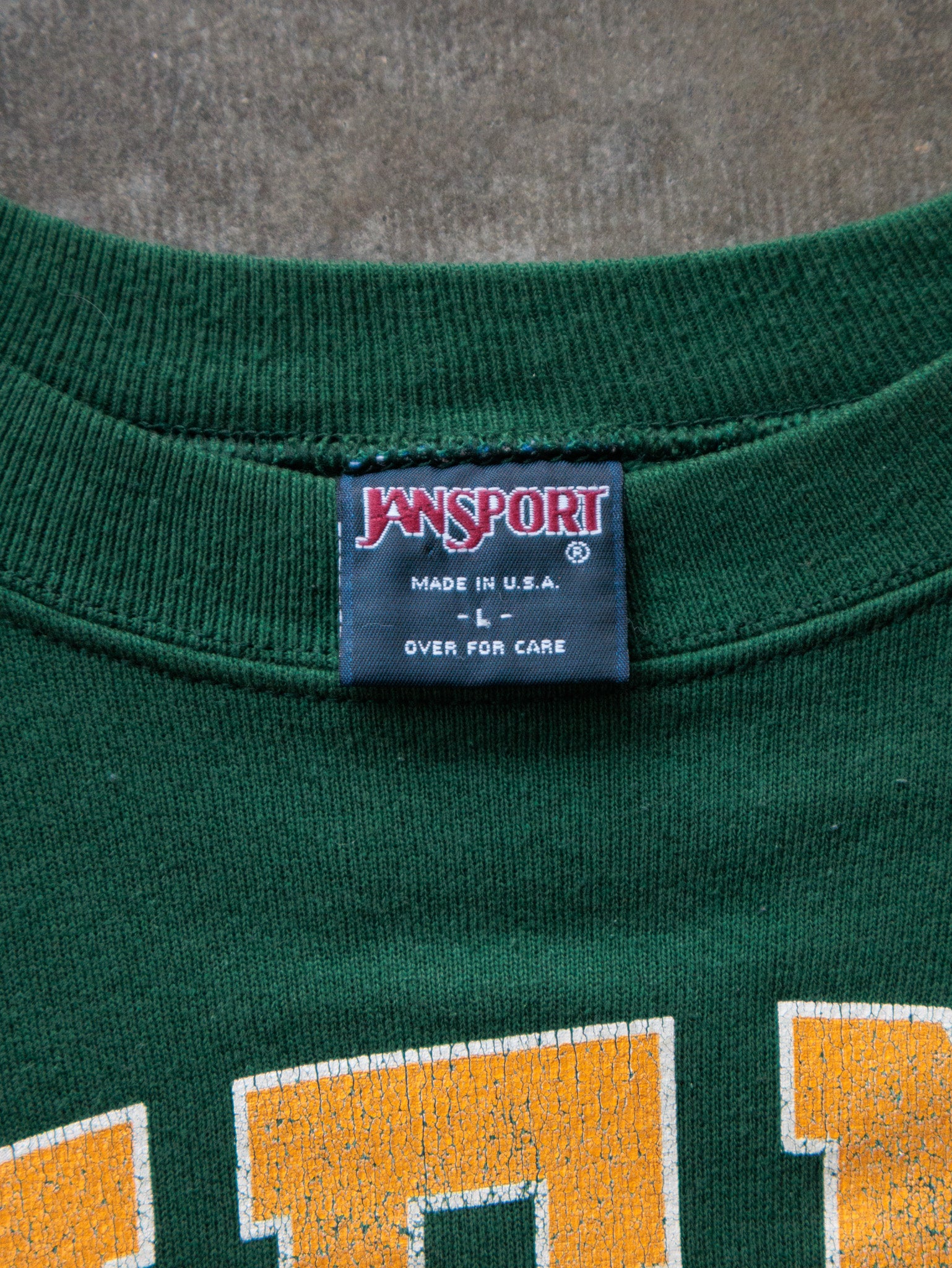 Vintage 90s Green Siena College Sweatshirt (L)