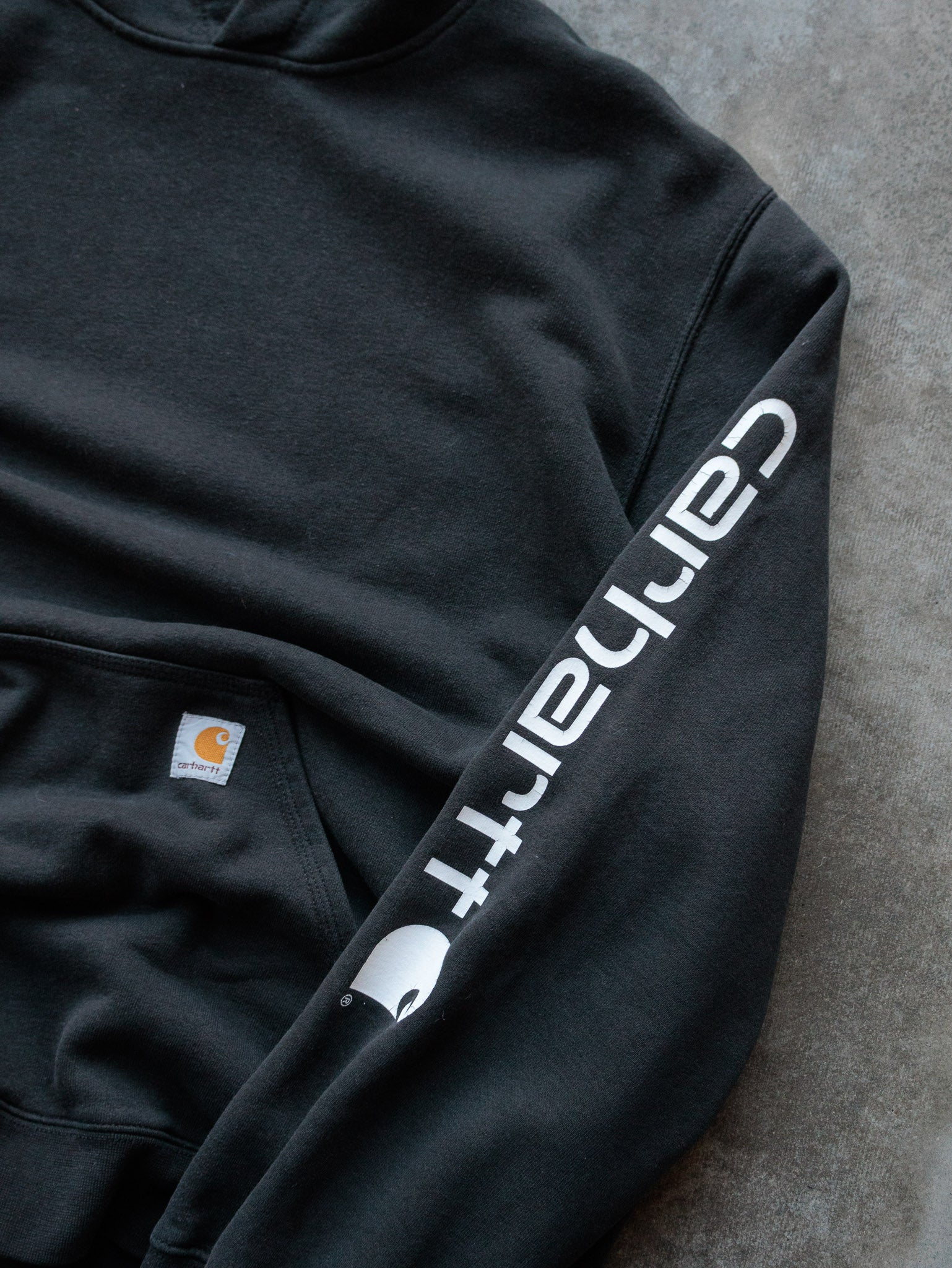 Vintage Black Carhartt Hoodie (2XL)