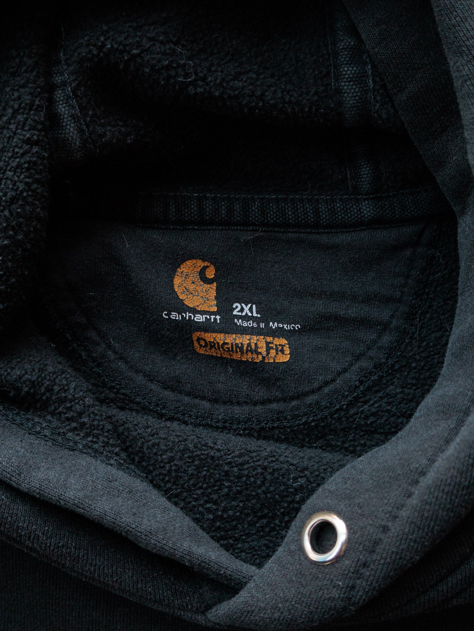Vintage Black Carhartt Hoodie (2XL)