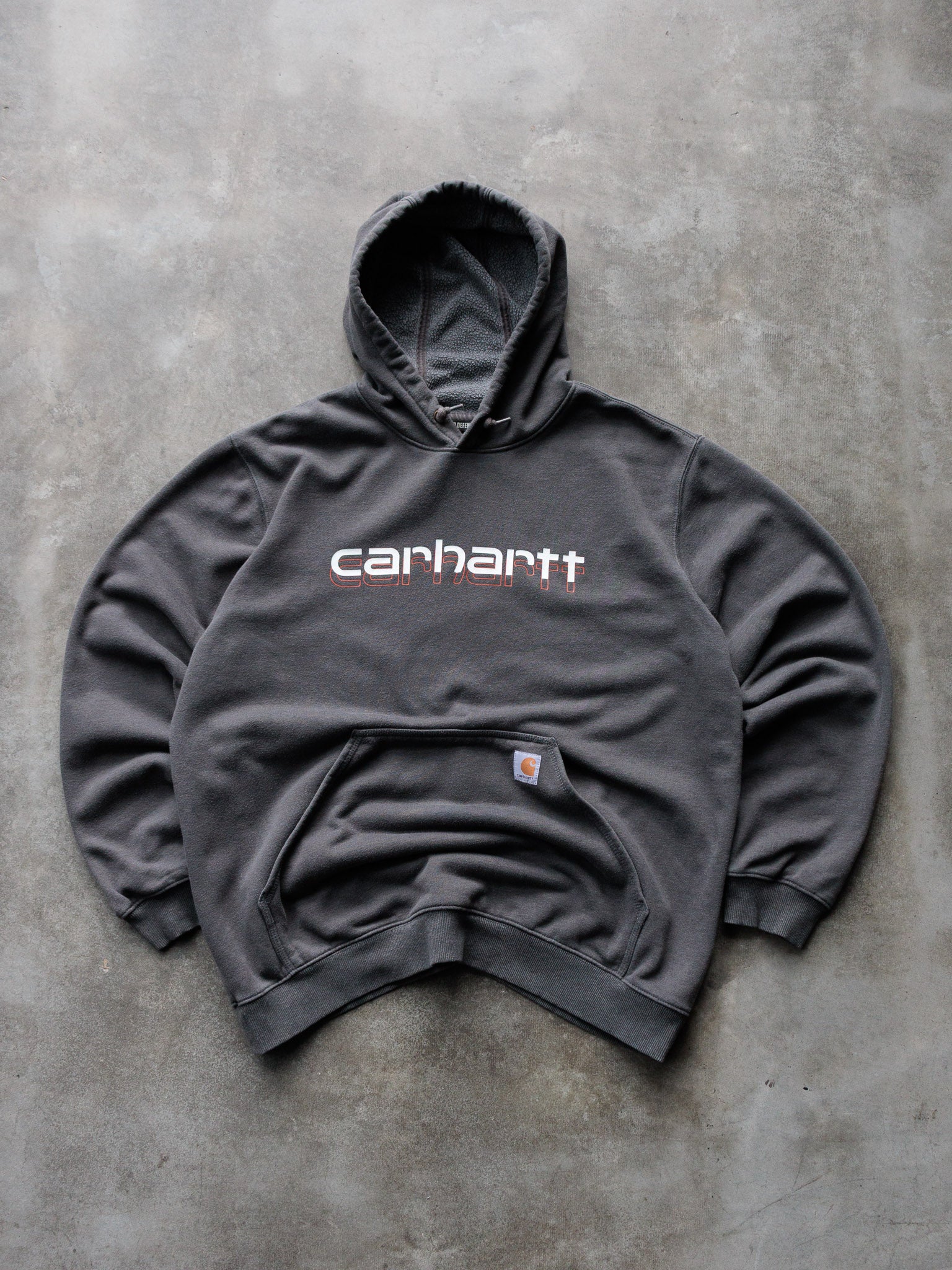 Vintage Grey Carhartt Hoodie (XL)
