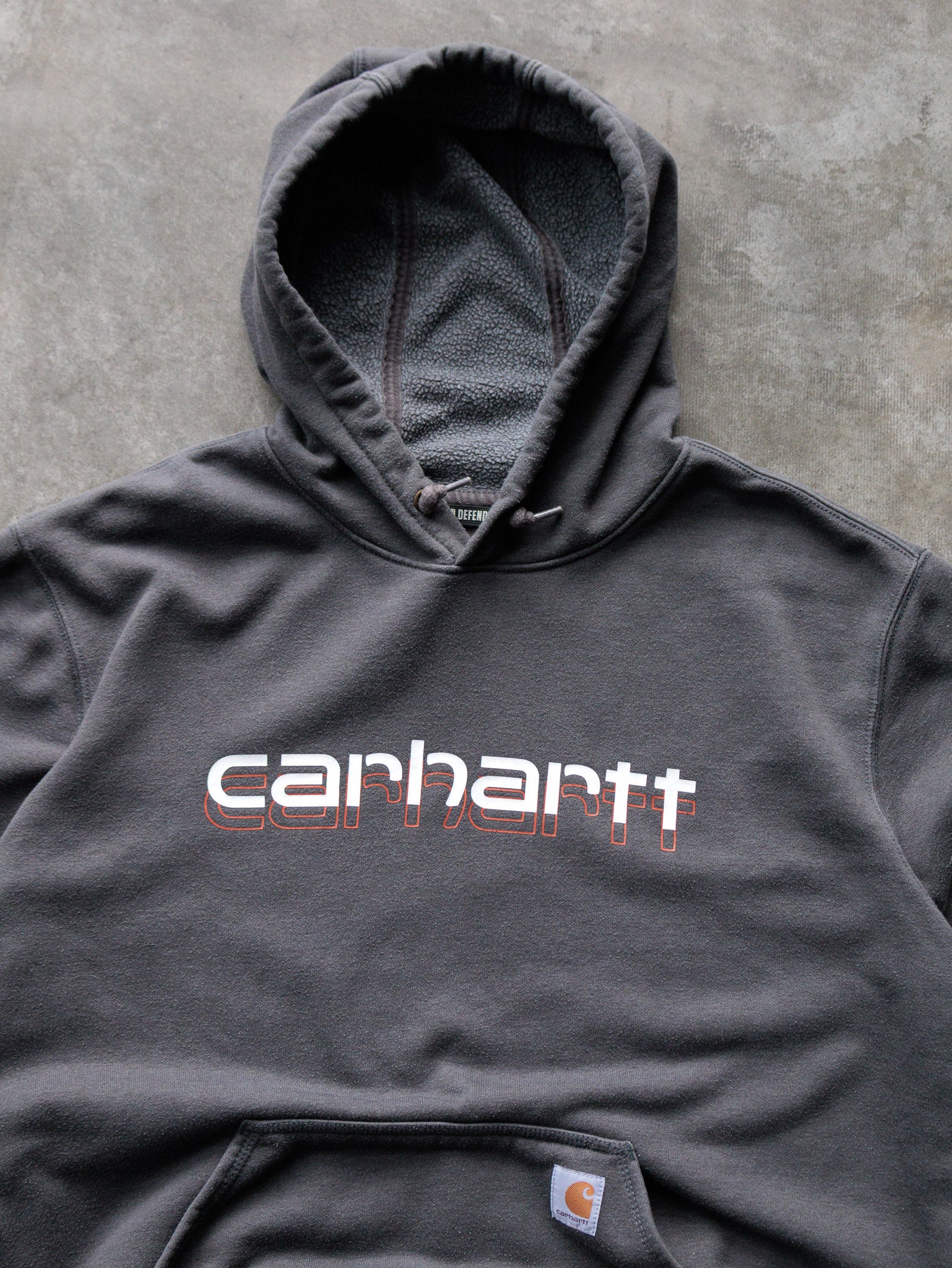 Vintage Grey Carhartt Hoodie (XL)