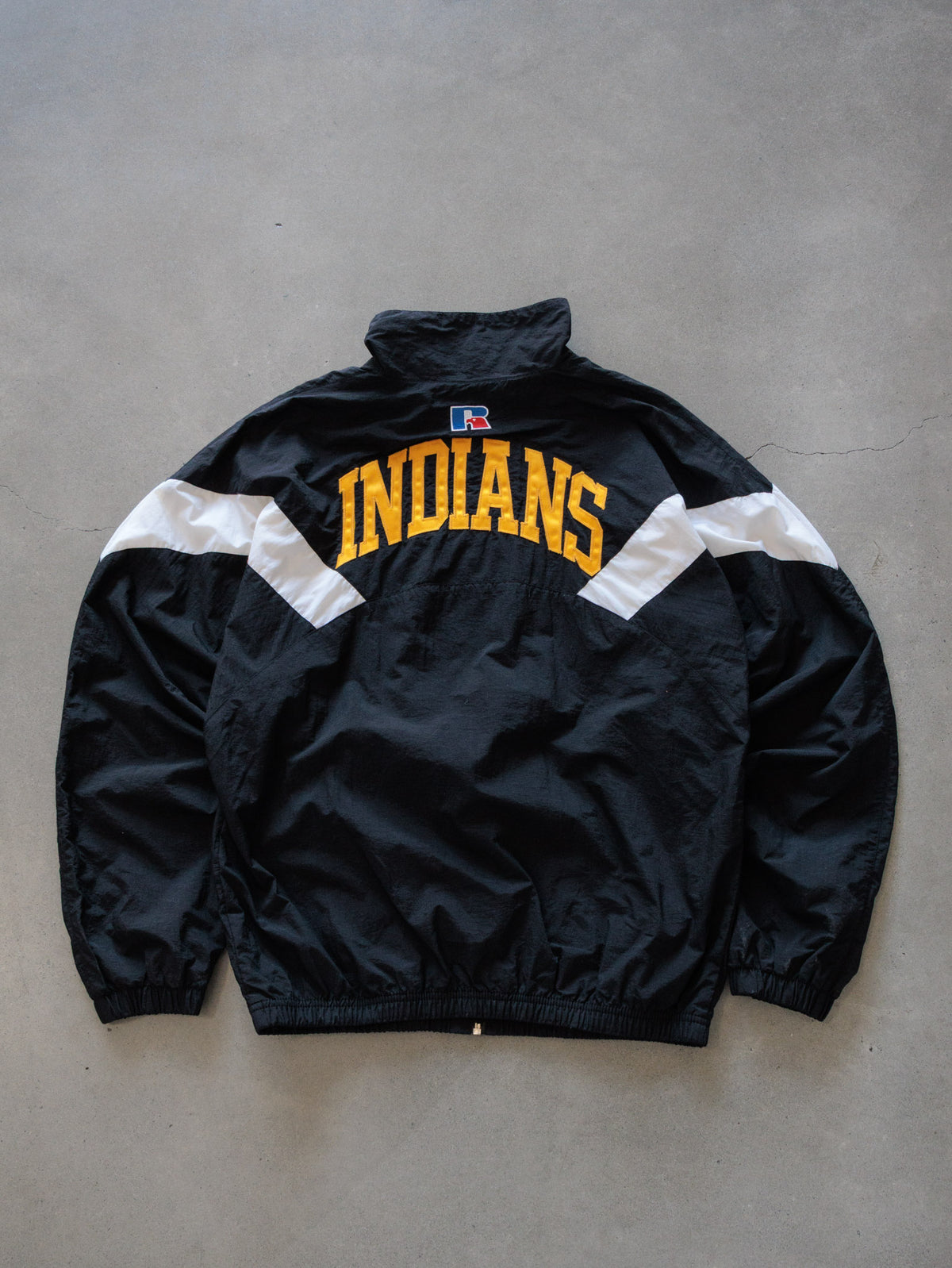 Vintage 90s Black Russell Athletic Indians Jacket (S)