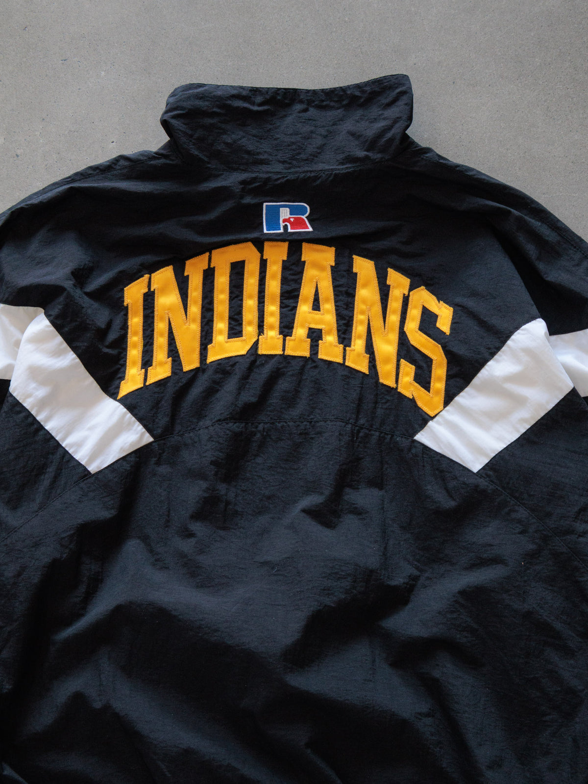 Vintage 90s Black Russell Athletic Indians Jacket (S)