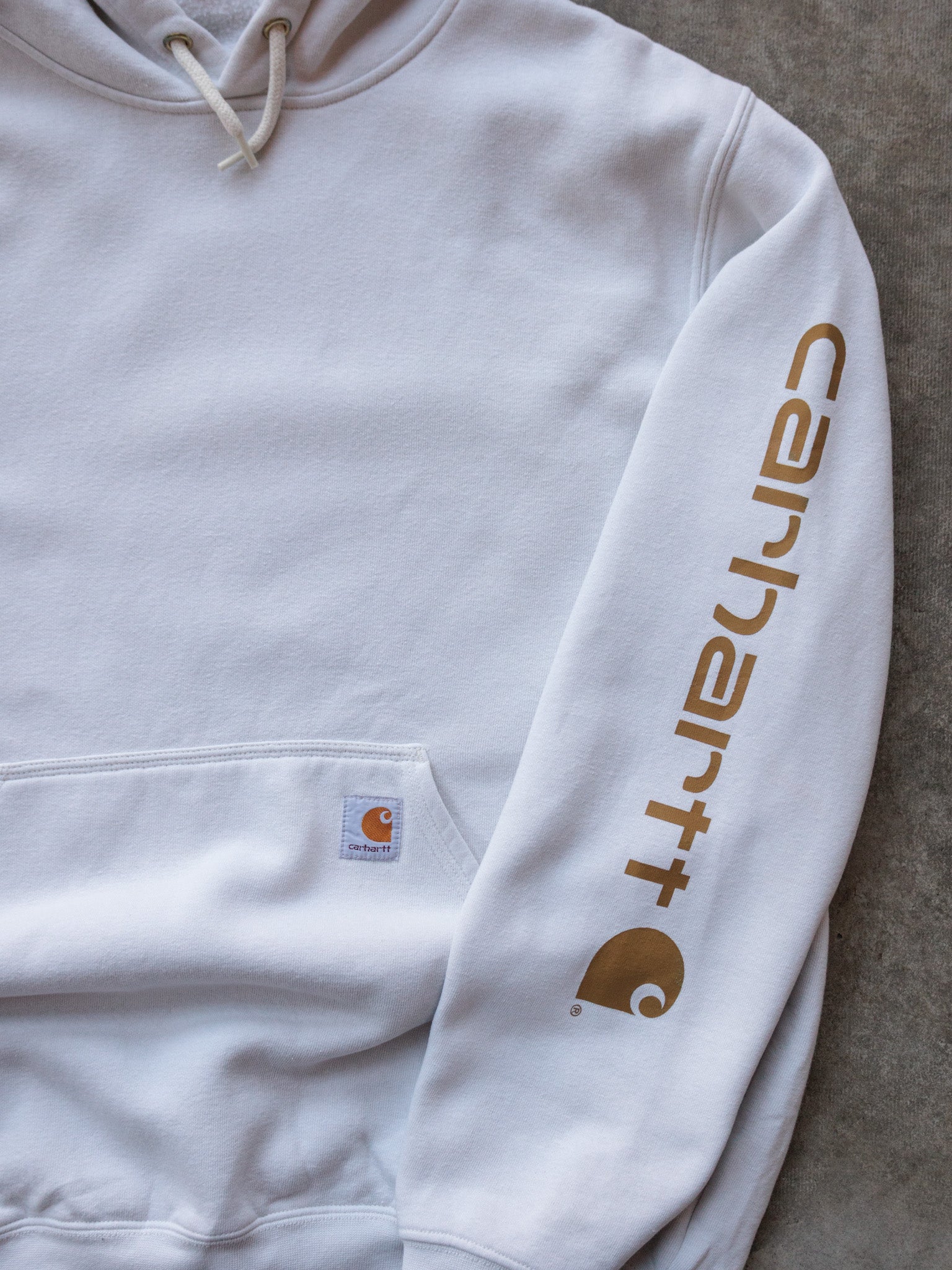 Vintage White Carhartt Hoodie (L)