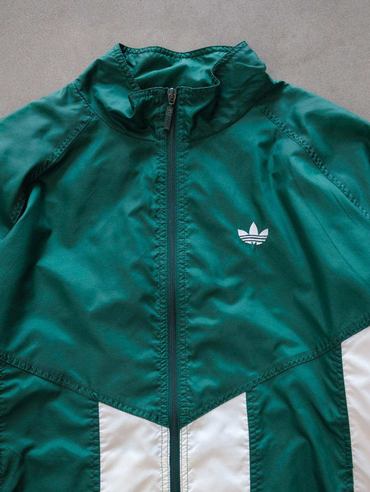 Vintage 90s Green Adidas Colourblock Jacket (L)