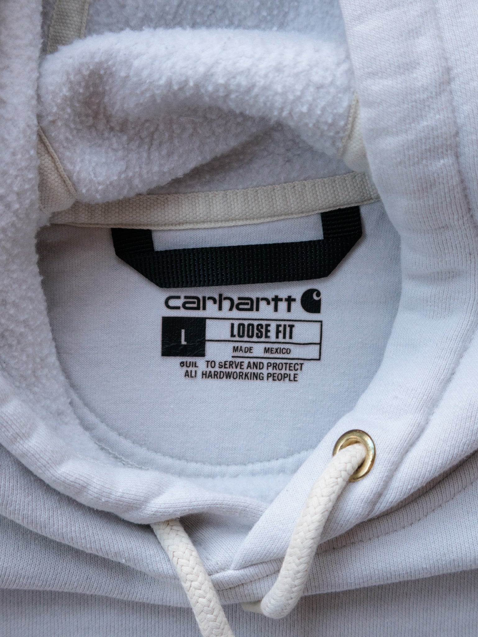 Vintage White Carhartt Hoodie (L)