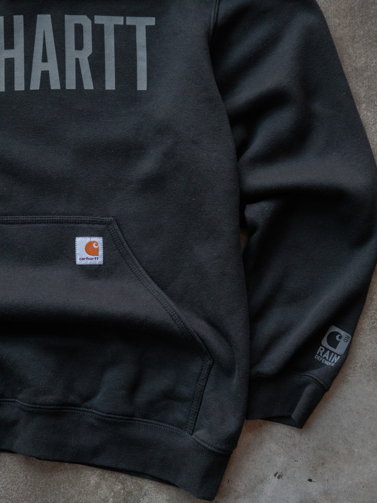 Vintage Black Carhartt Hoodie (L)