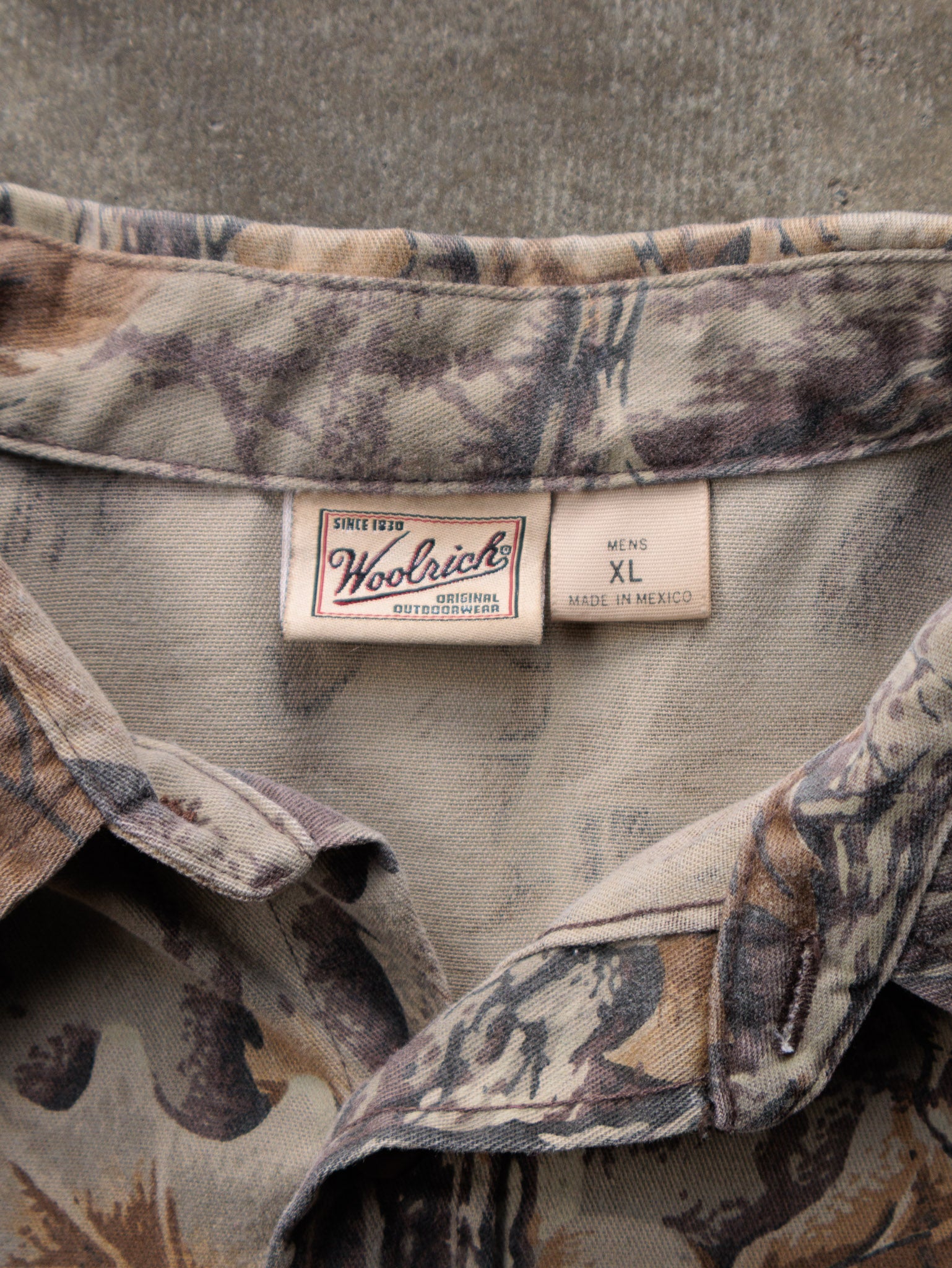 Vintage Camo Woolrich Flannel Shirt (XL)