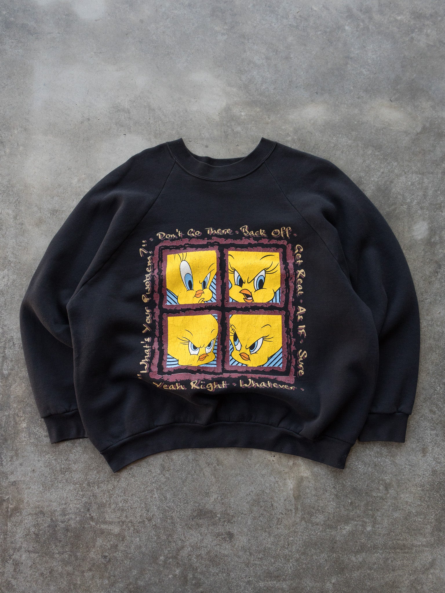 Vintage 1997 Tweety Yeah Right, Whatever Sweatshirt (XL)