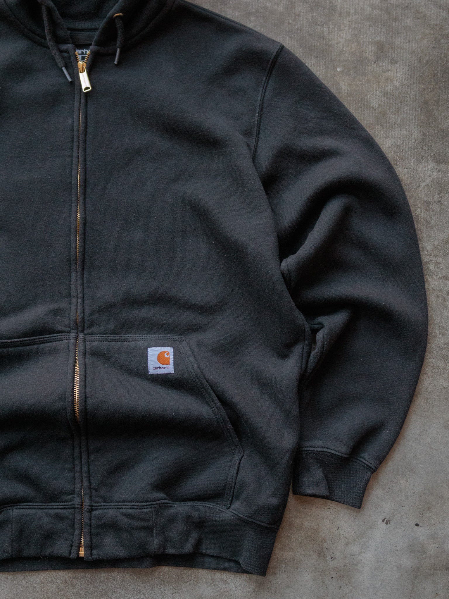 Vintage Black Carhartt Full Zip Hoodie (M)