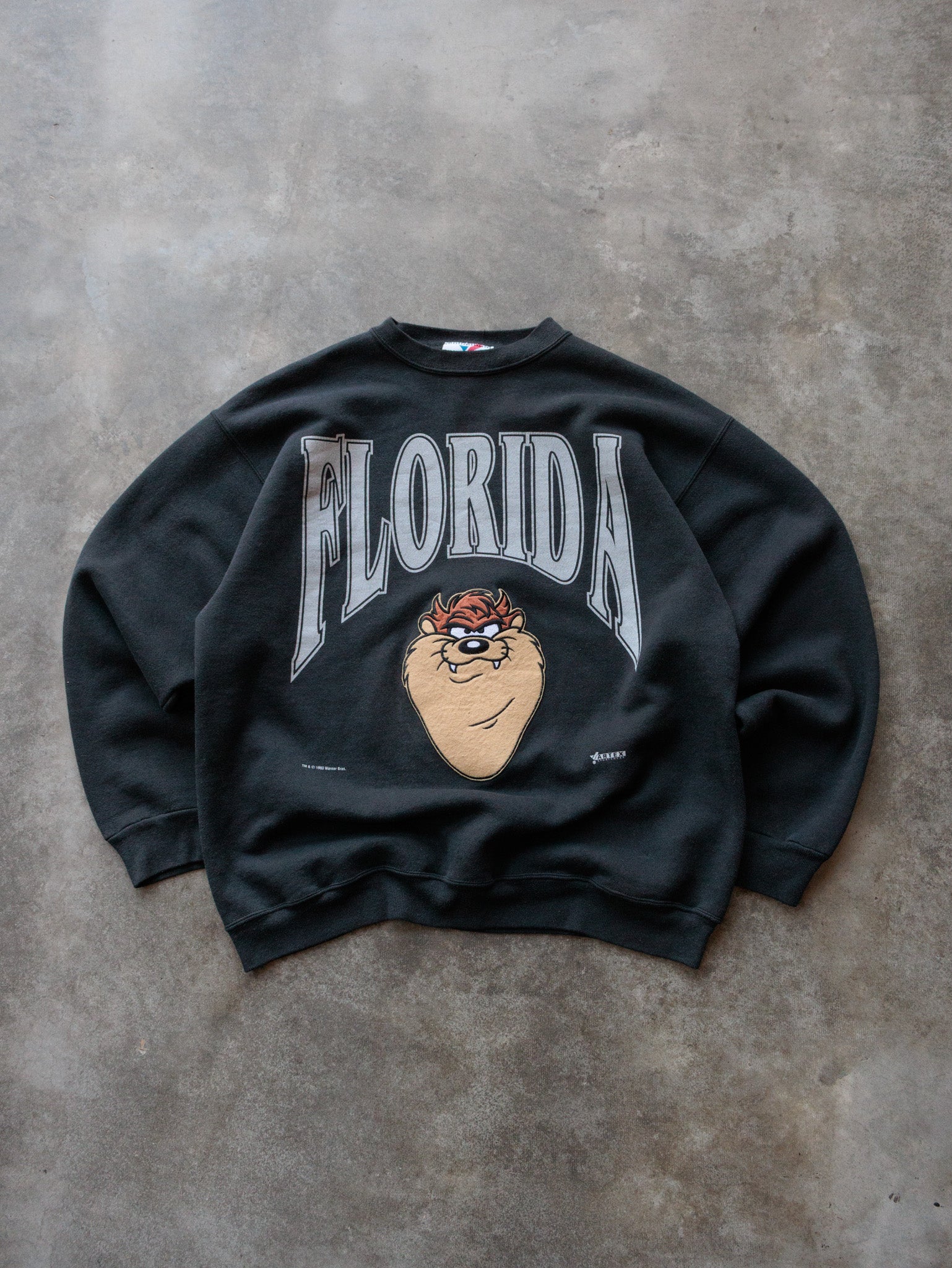 Vintage 90s Black Florida Taz Sweatshirt (XL)