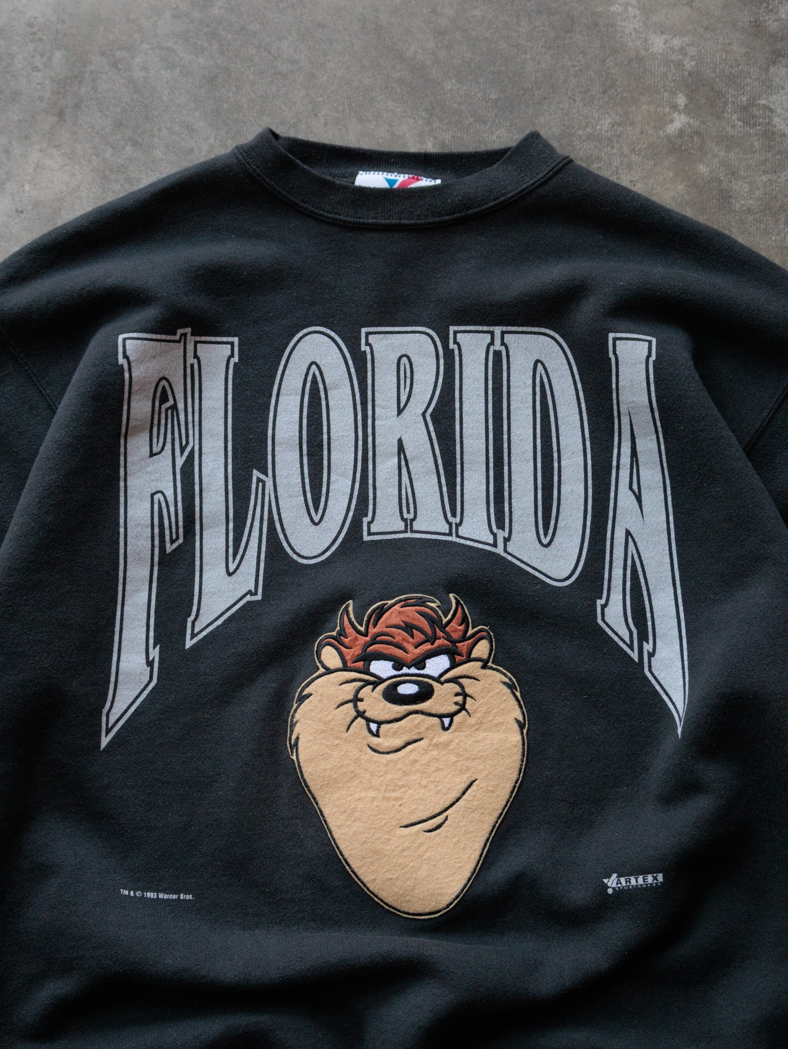 Vintage 90s Black Florida Taz Sweatshirt (XL)