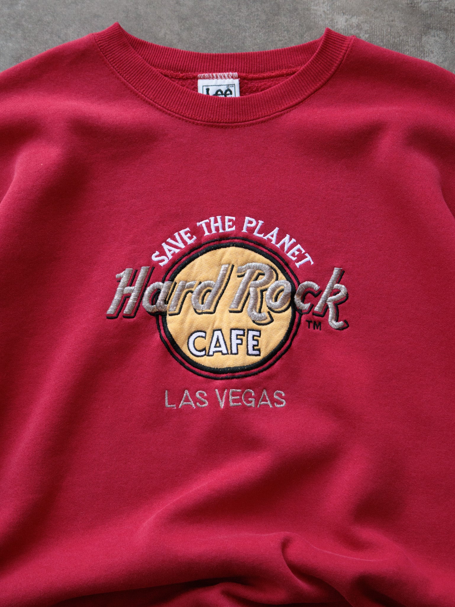 Vintage 90s Red Hard Rock Cafe Las Vegas Sweatshirt (XL)