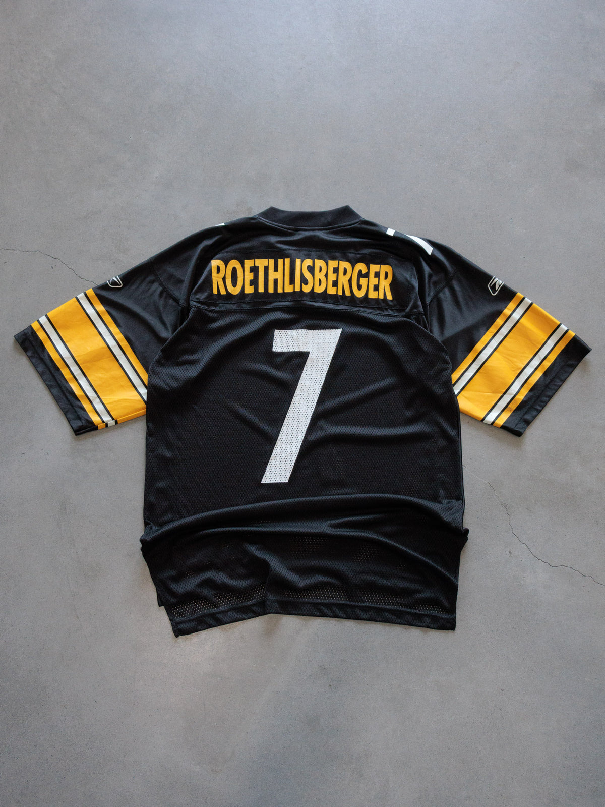 Vintage 00s Black Reebok Pittsburgh Steelers Roethlisberger Jersey (2XL)