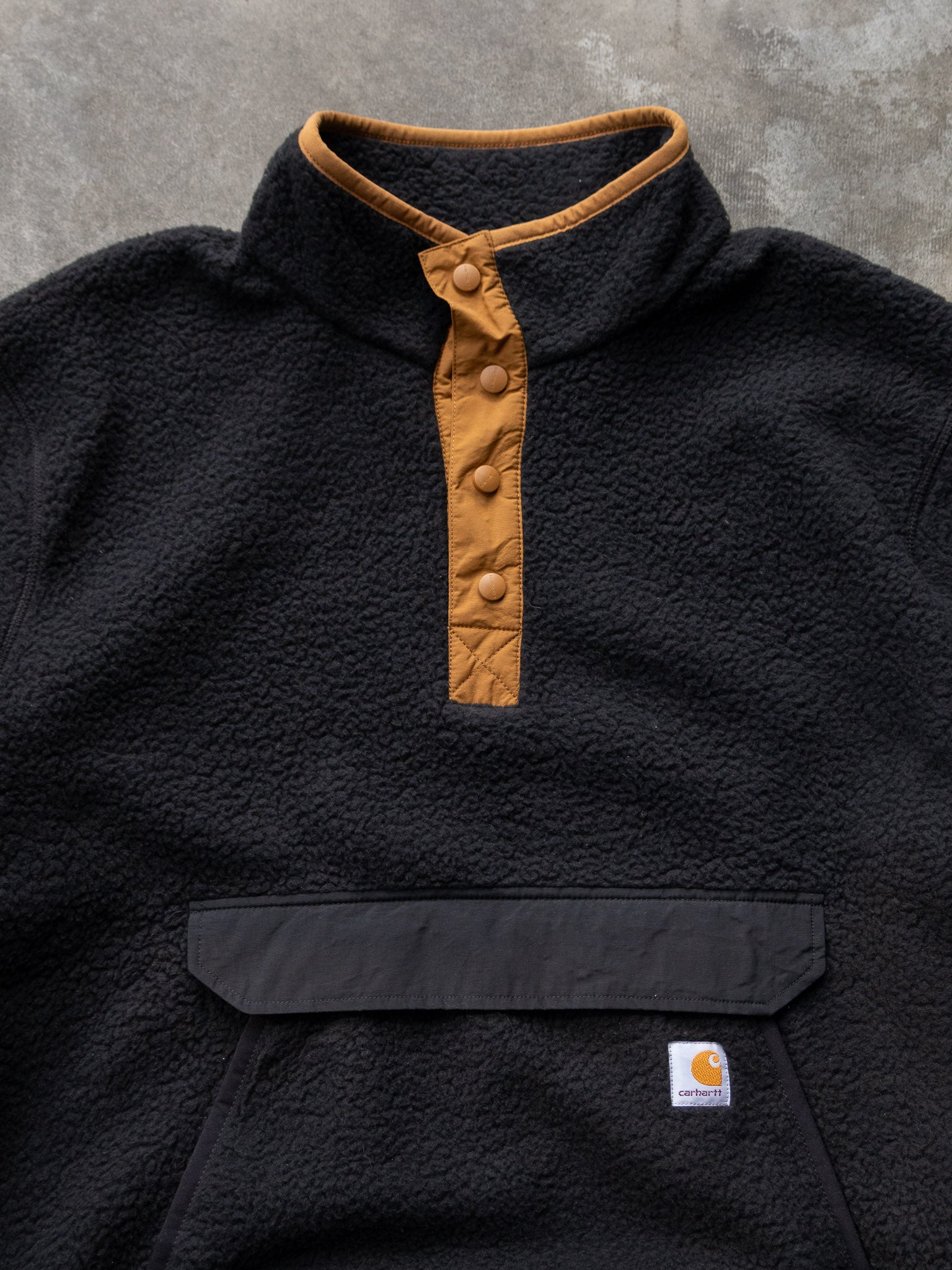 Vintage Black & Tan Carhartt Fleece Sweatshirt (XL)