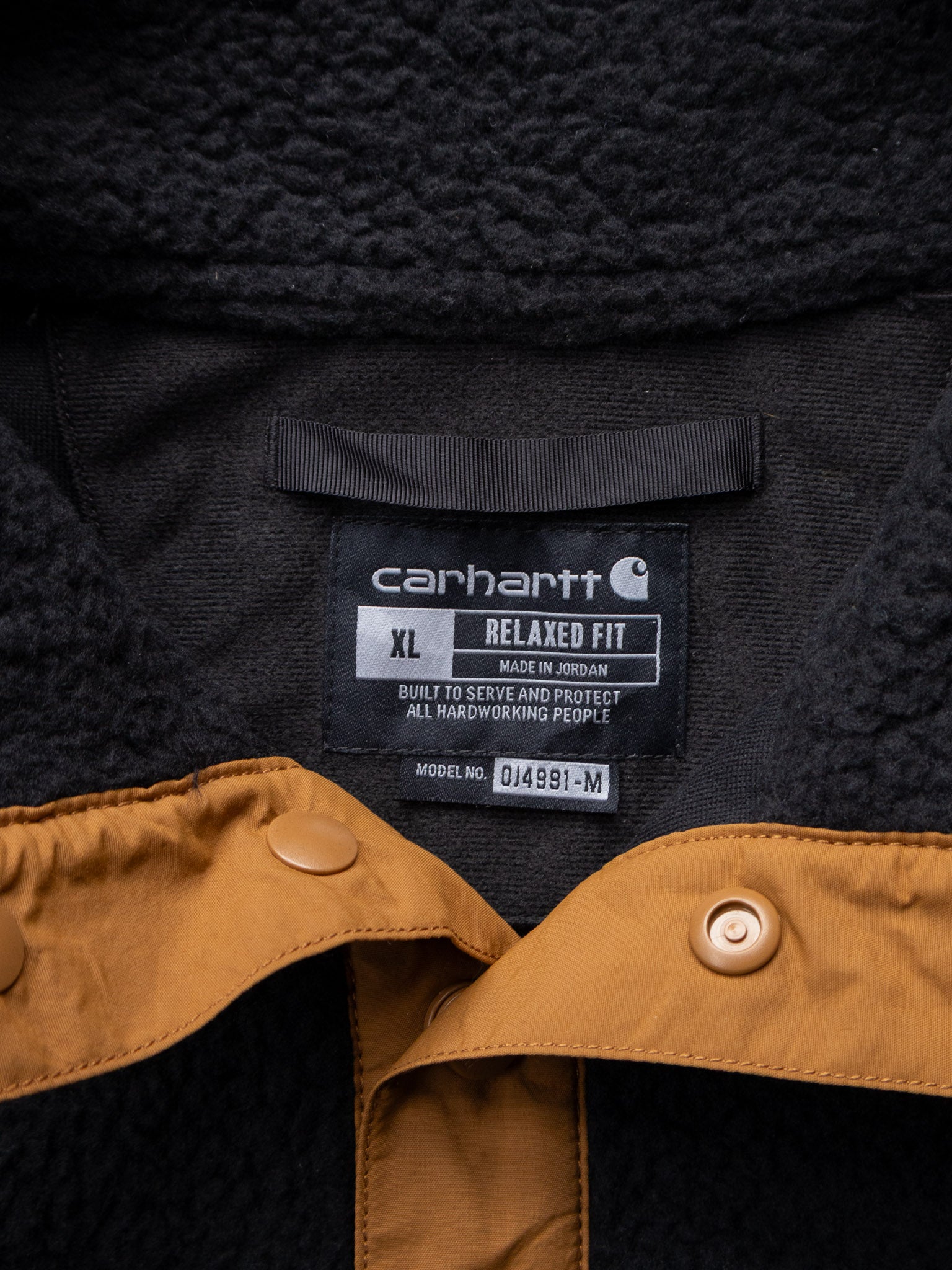 Vintage Black & Tan Carhartt Fleece Sweatshirt (XL)