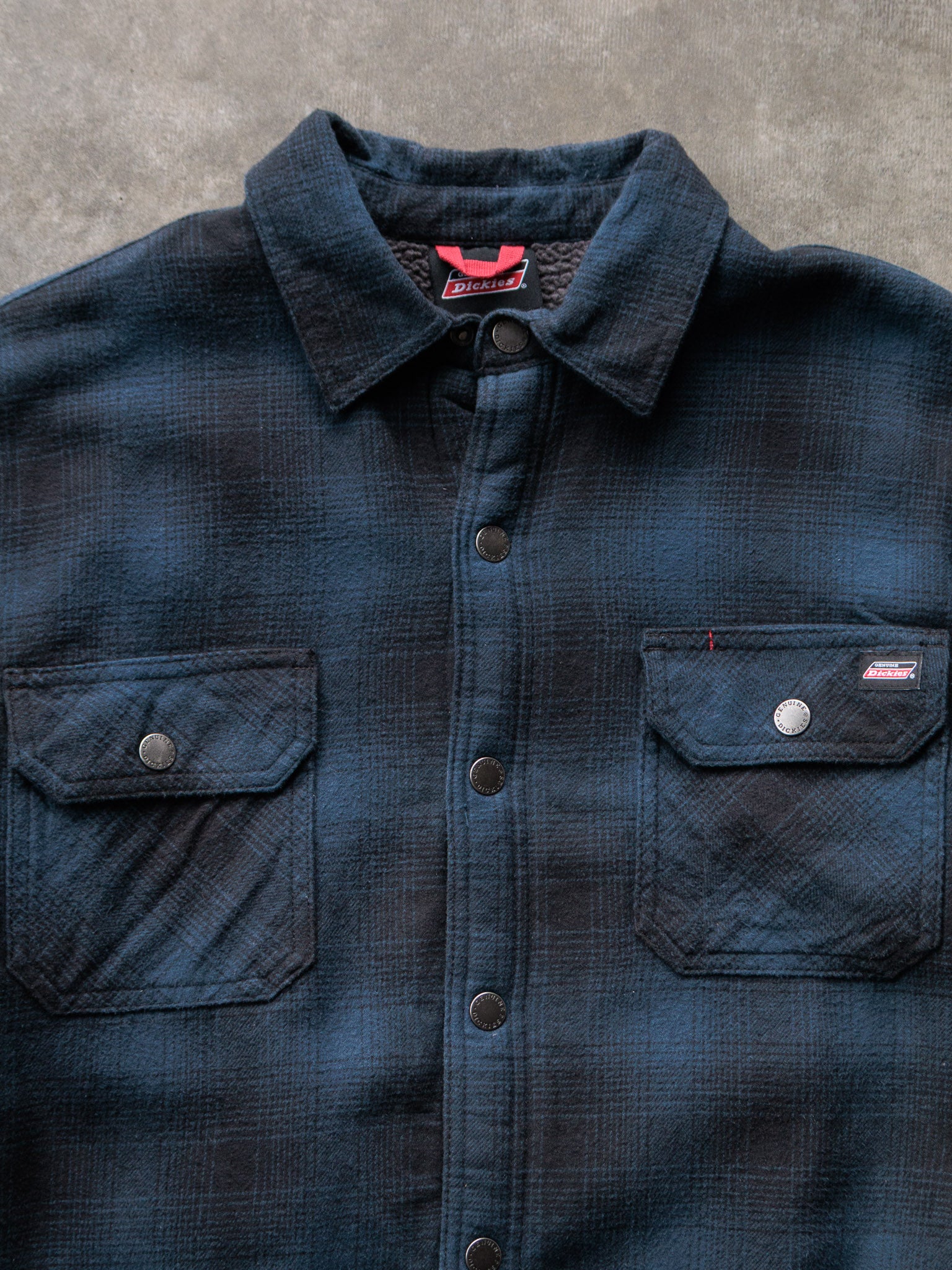 Vintage Navy Dickies Flannel Shirt (L)