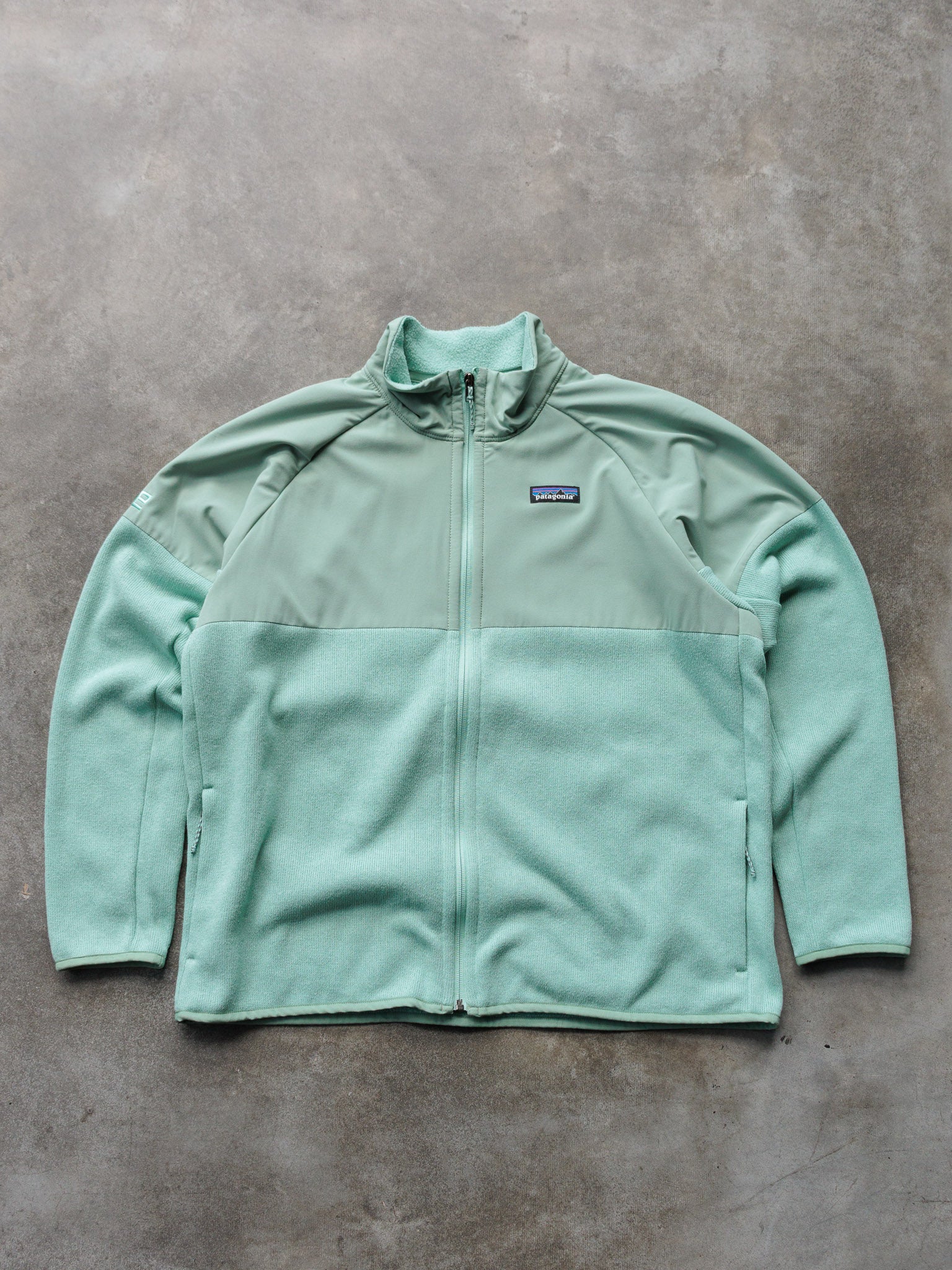 Vintage Green Patagonia Fleece Jacket (XL)