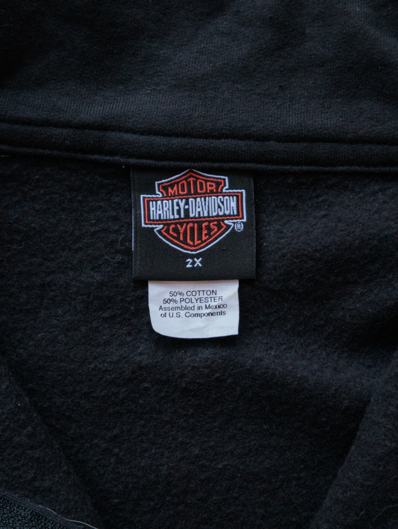 Vintage 2005 Black Harley-Davidson Thiensville Wisconsin Quarter Zip (2XL)