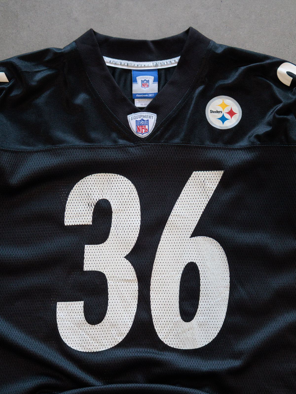 Vintage 00s Black Reebok Pittsburgh Steelers Bettis Jersey (2XL)