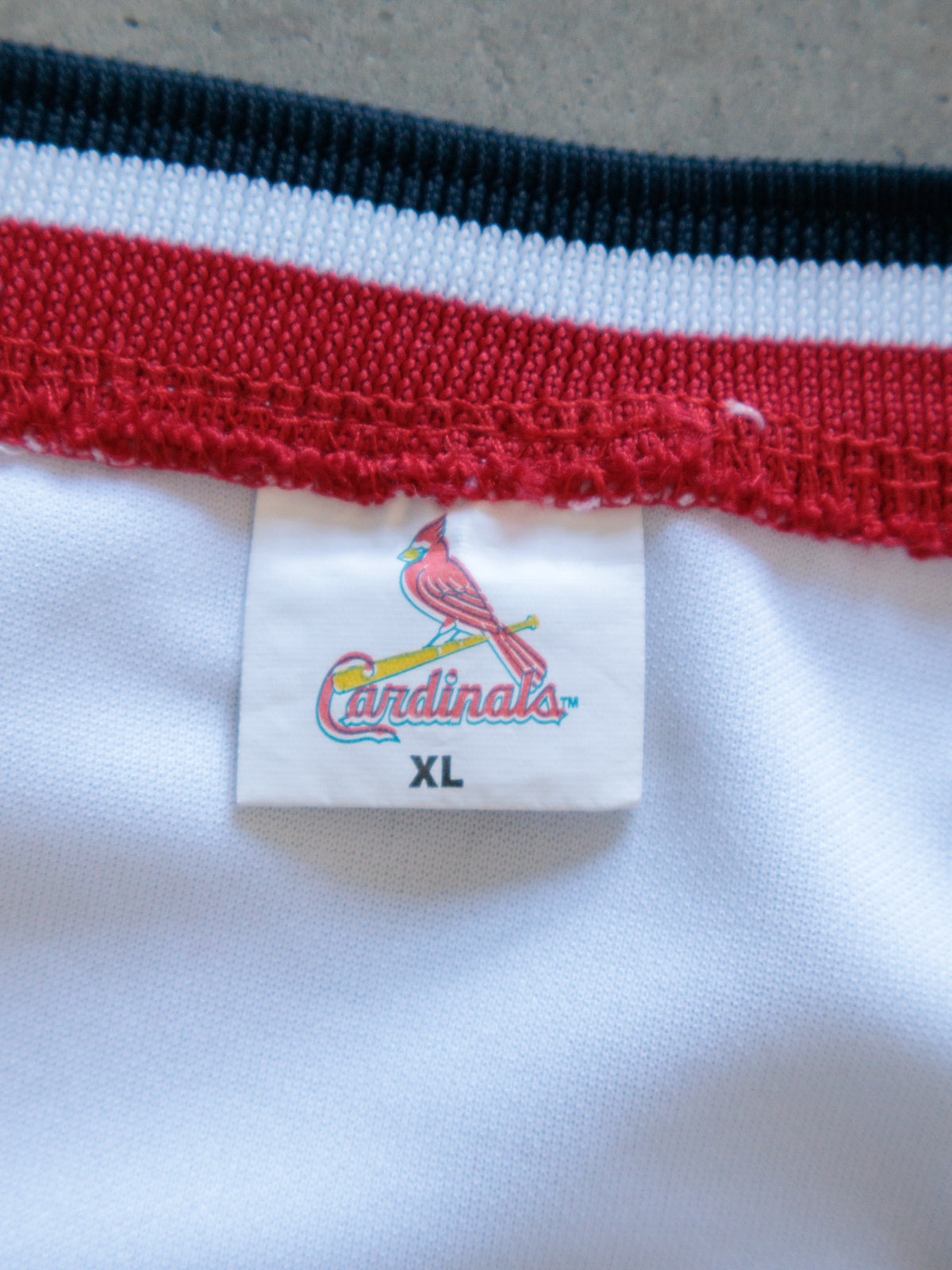 Vintage White St. Louis Cardinals Herr Jersey (XL)