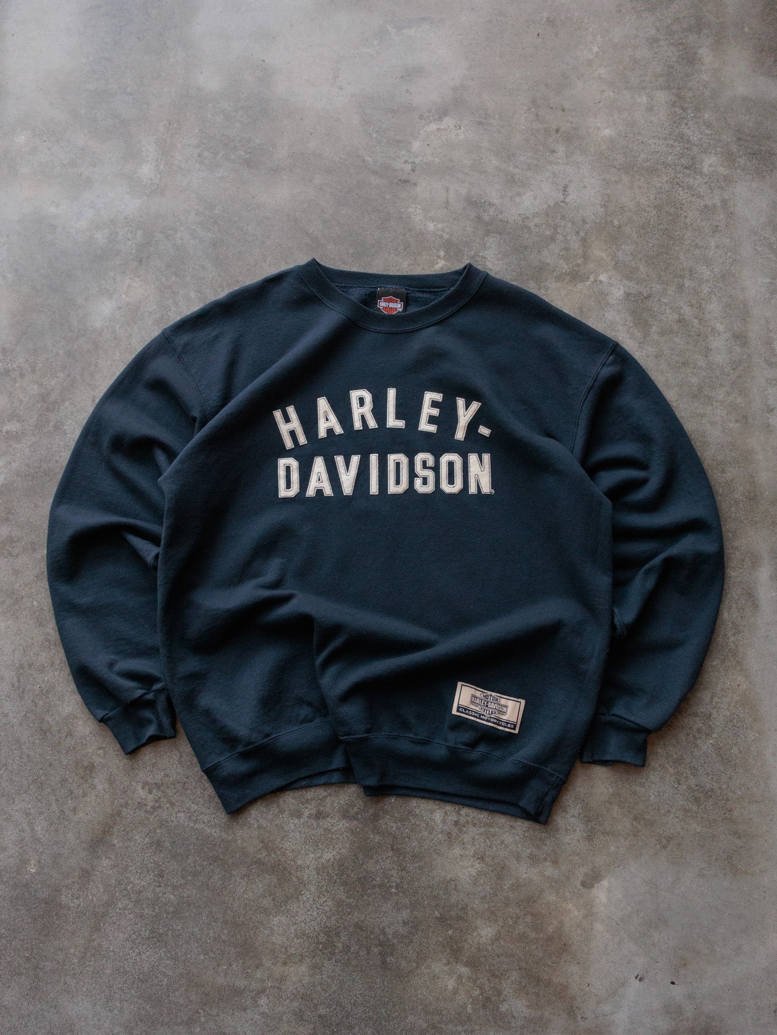 Vintage Navy Harley-Davidson Bloomington Illinois Sweatshirt (L)