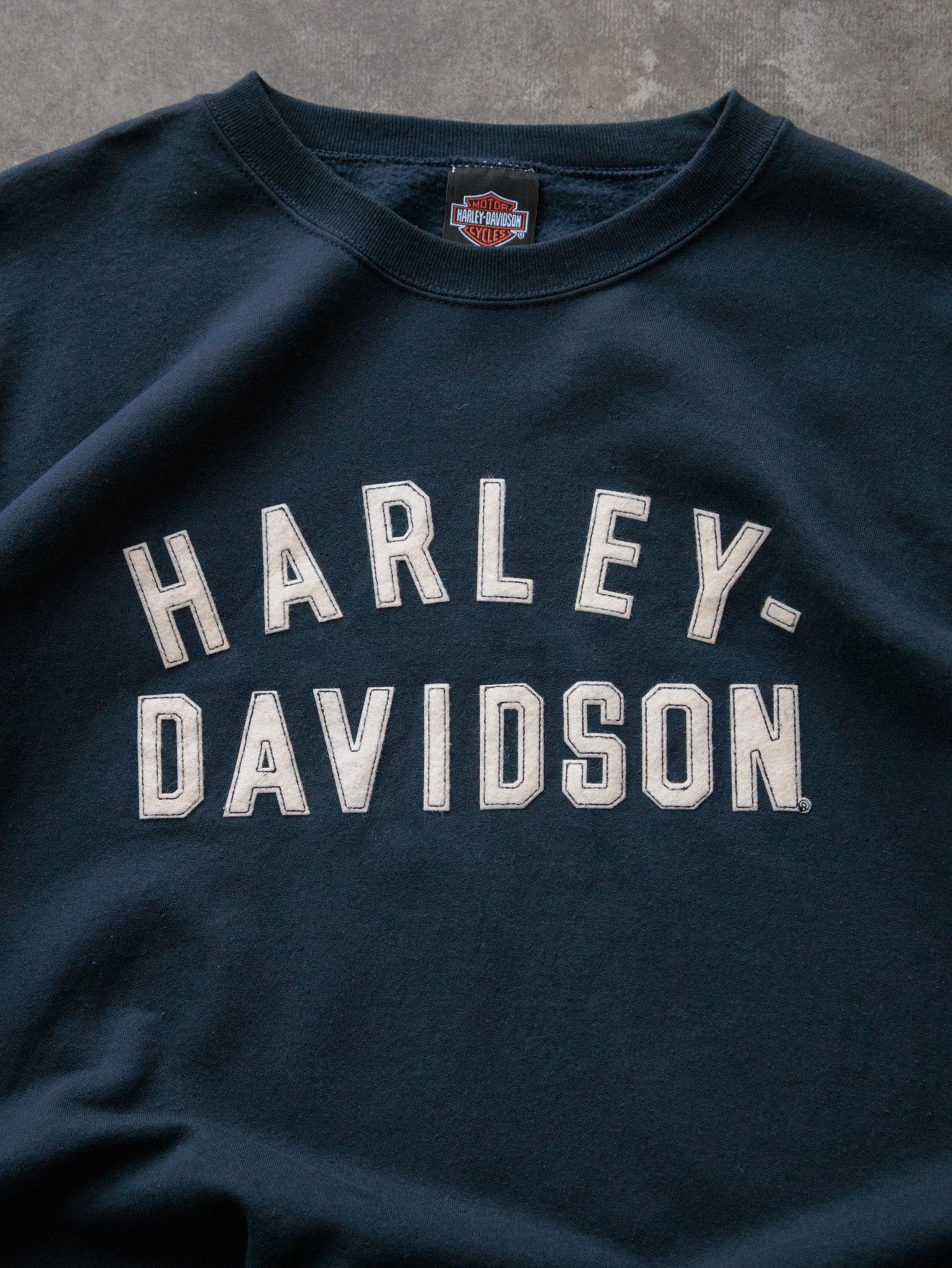 Vintage Navy Harley-Davidson Bloomington Illinois Sweatshirt (L)