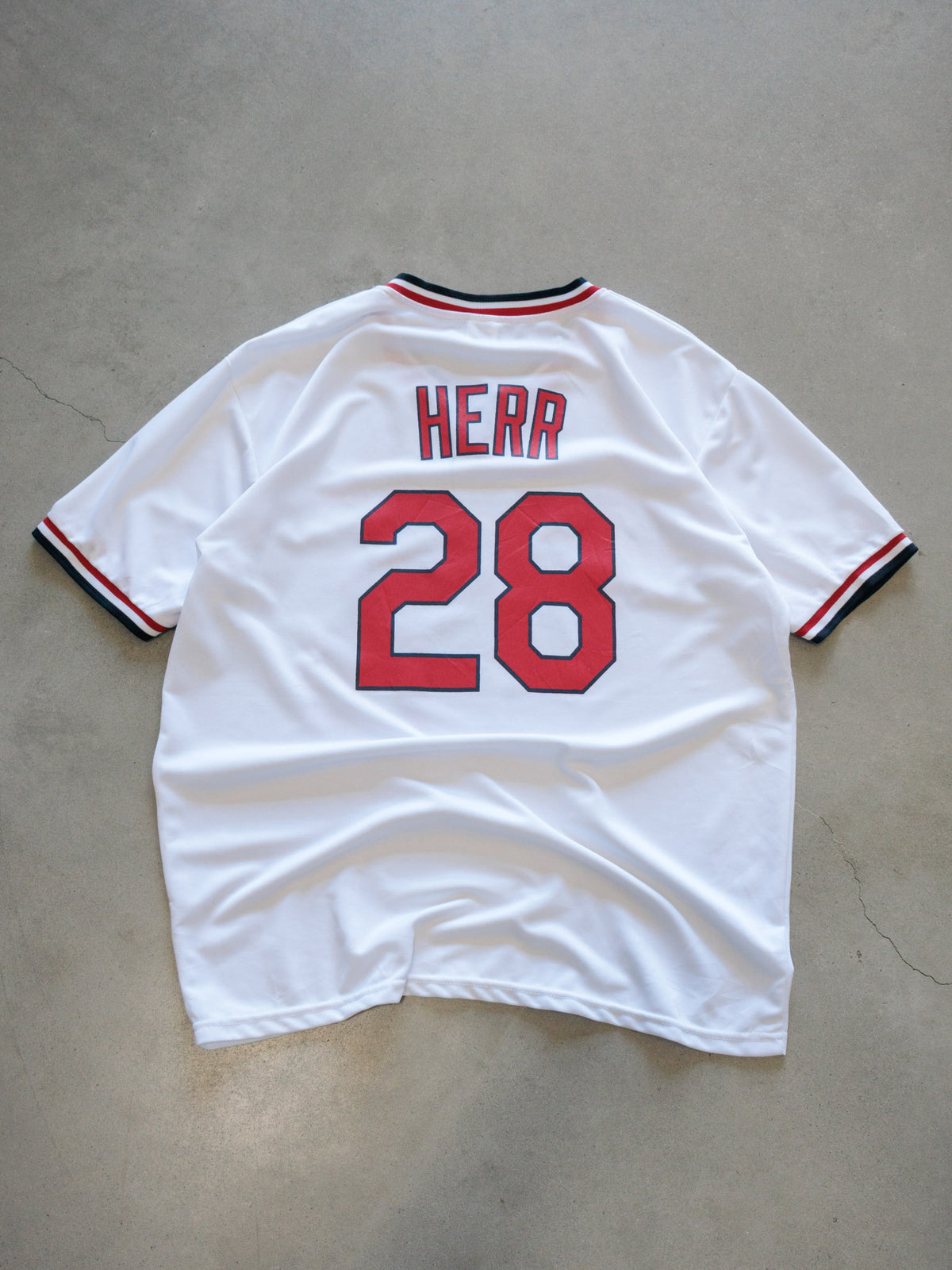 Vintage White St. Louis Cardinals Herr Jersey (XL)