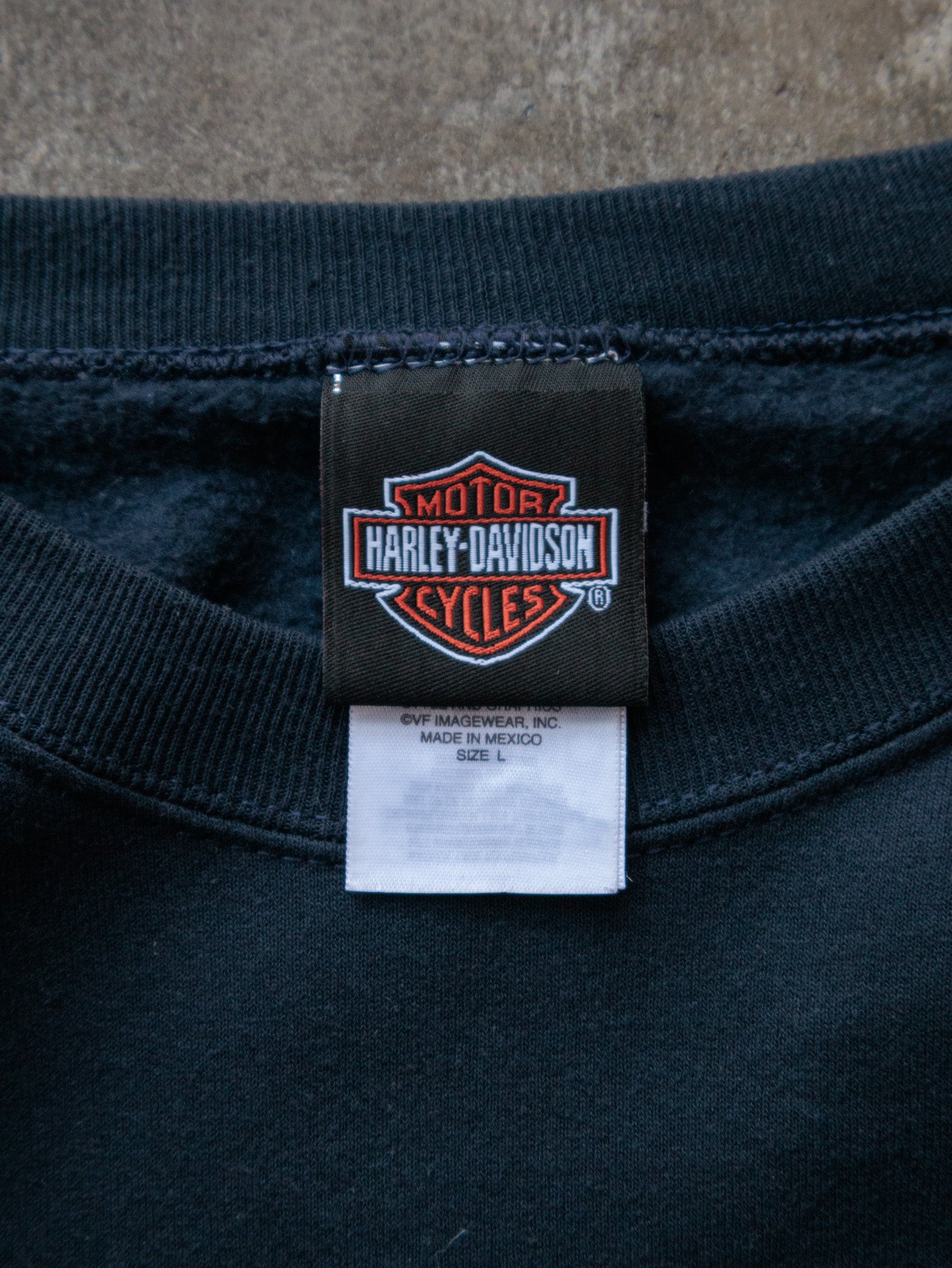 Vintage Navy Harley-Davidson Bloomington Illinois Sweatshirt (L)