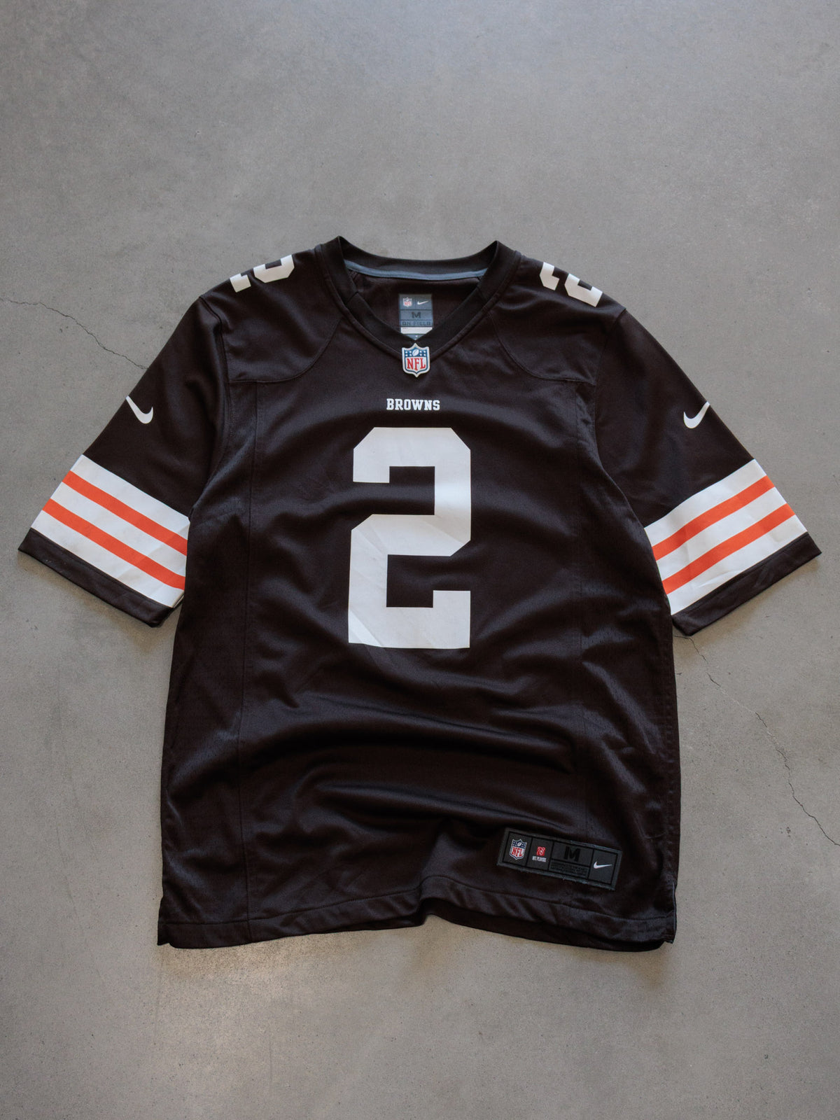 Vintage Brown Nike Cleveland Browns Manziel Jersey (M)