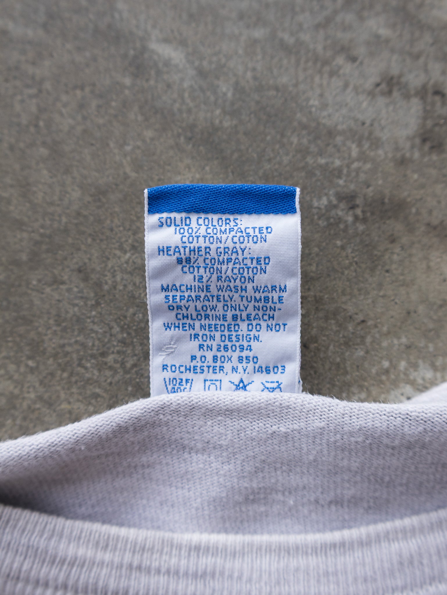 Vintage 90s Grey Champion Spell Out Tee (XL)