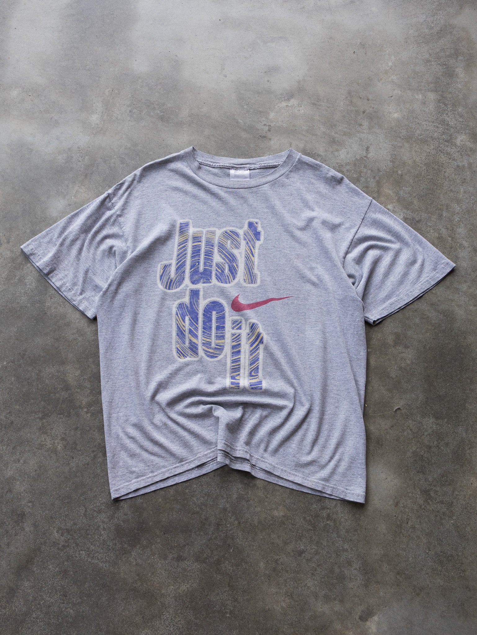 Vintage 90s Grey Nike Just Do It Graphic Tee (M)
