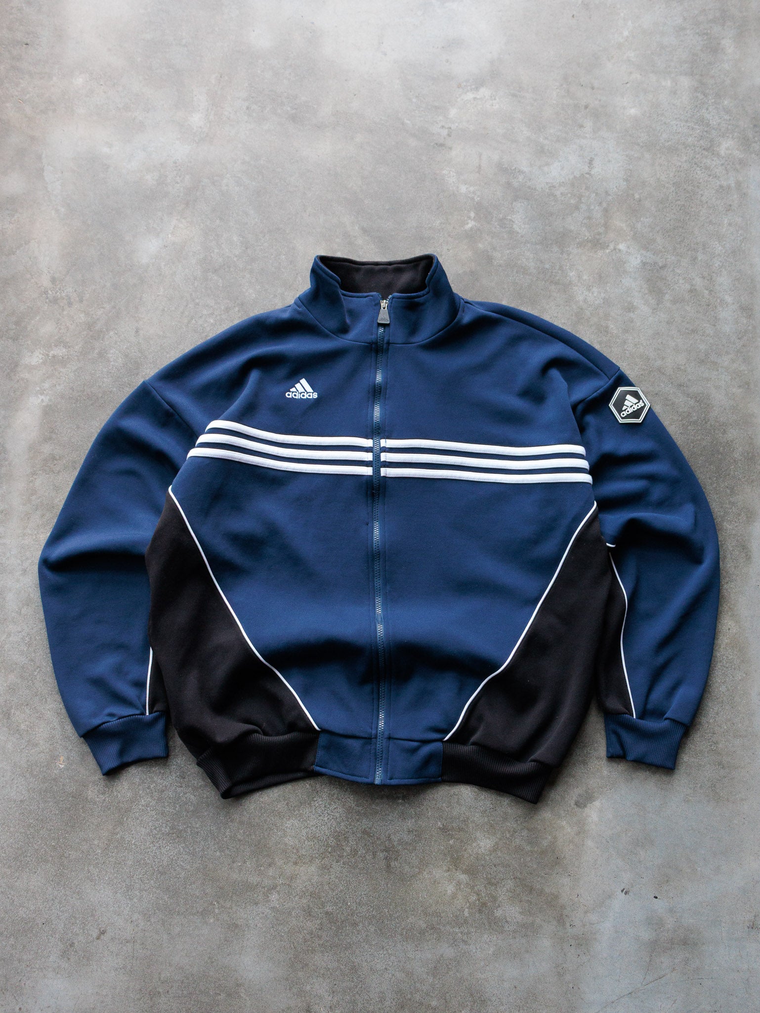 Vintage 00s Navy Adidas Soccer Track Jacket (L)