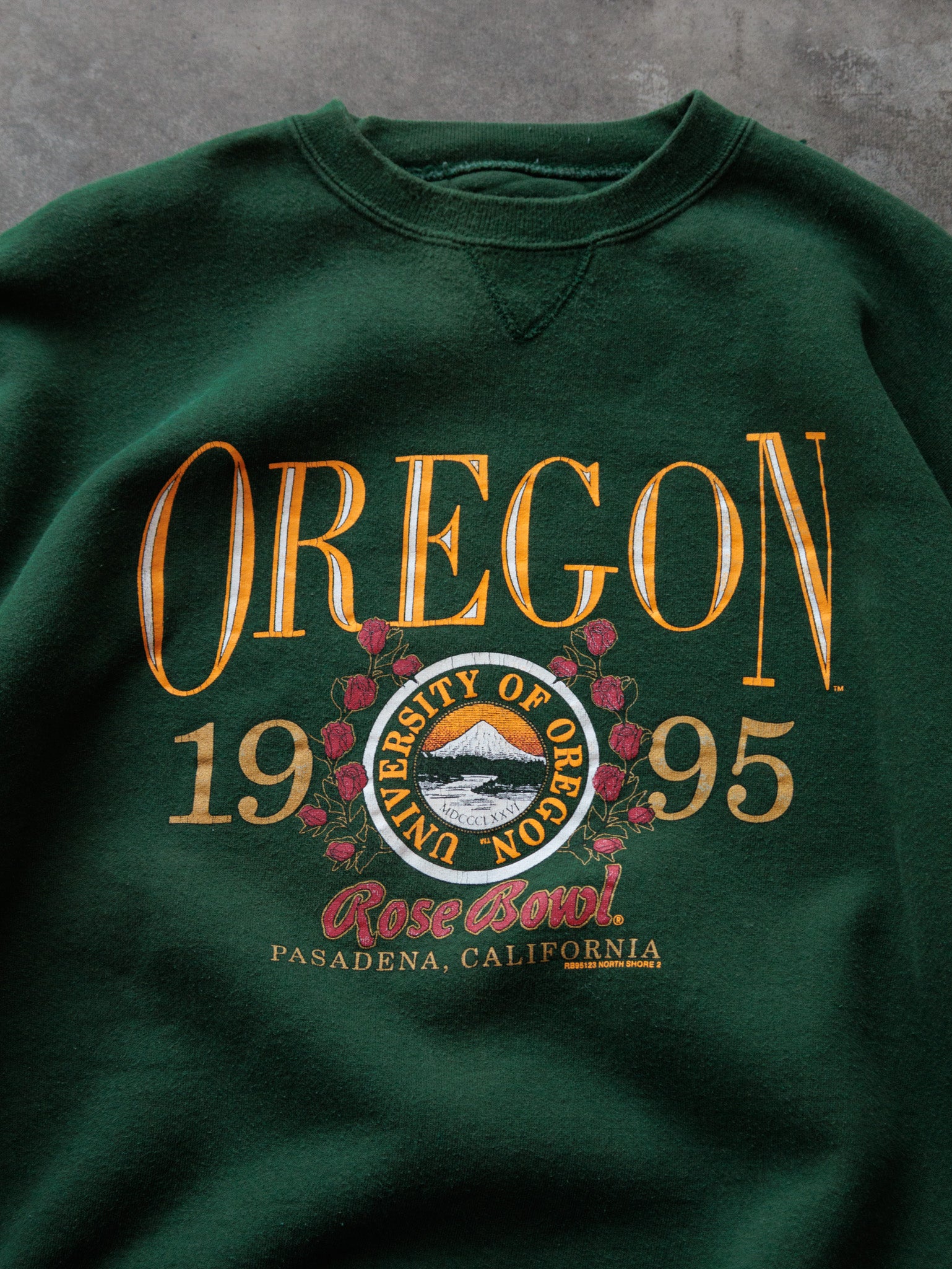 Vintage 1995 Green Oregon Sweatshirt (XL)