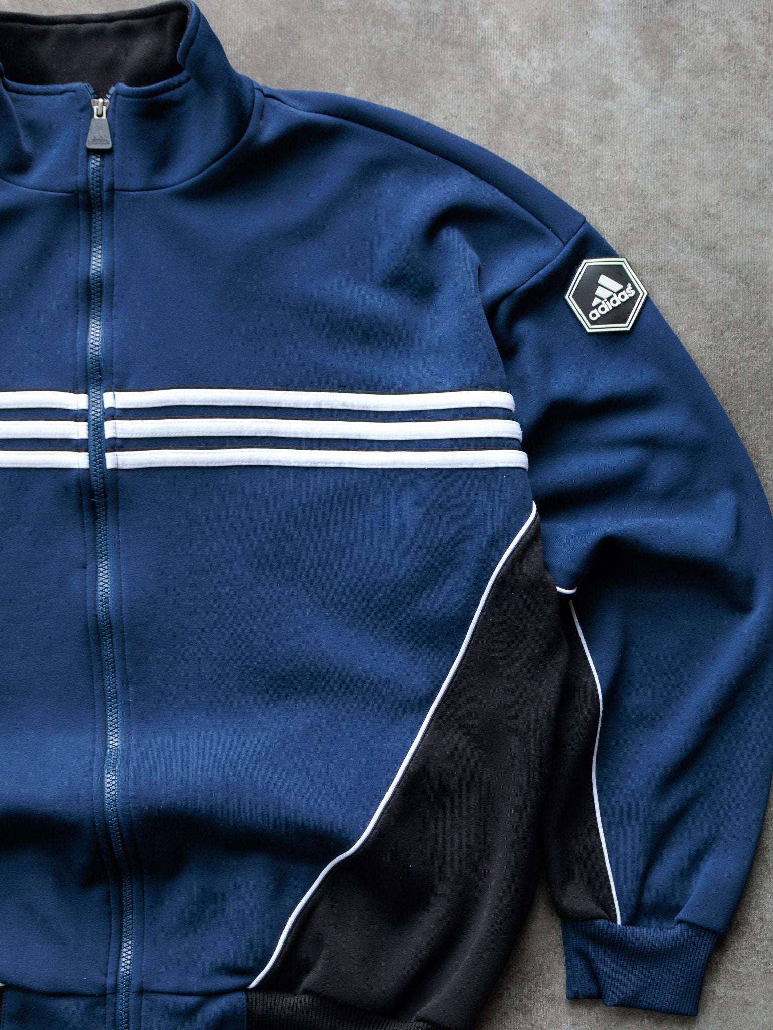Vintage 00s Navy Adidas Soccer Track Jacket (L)