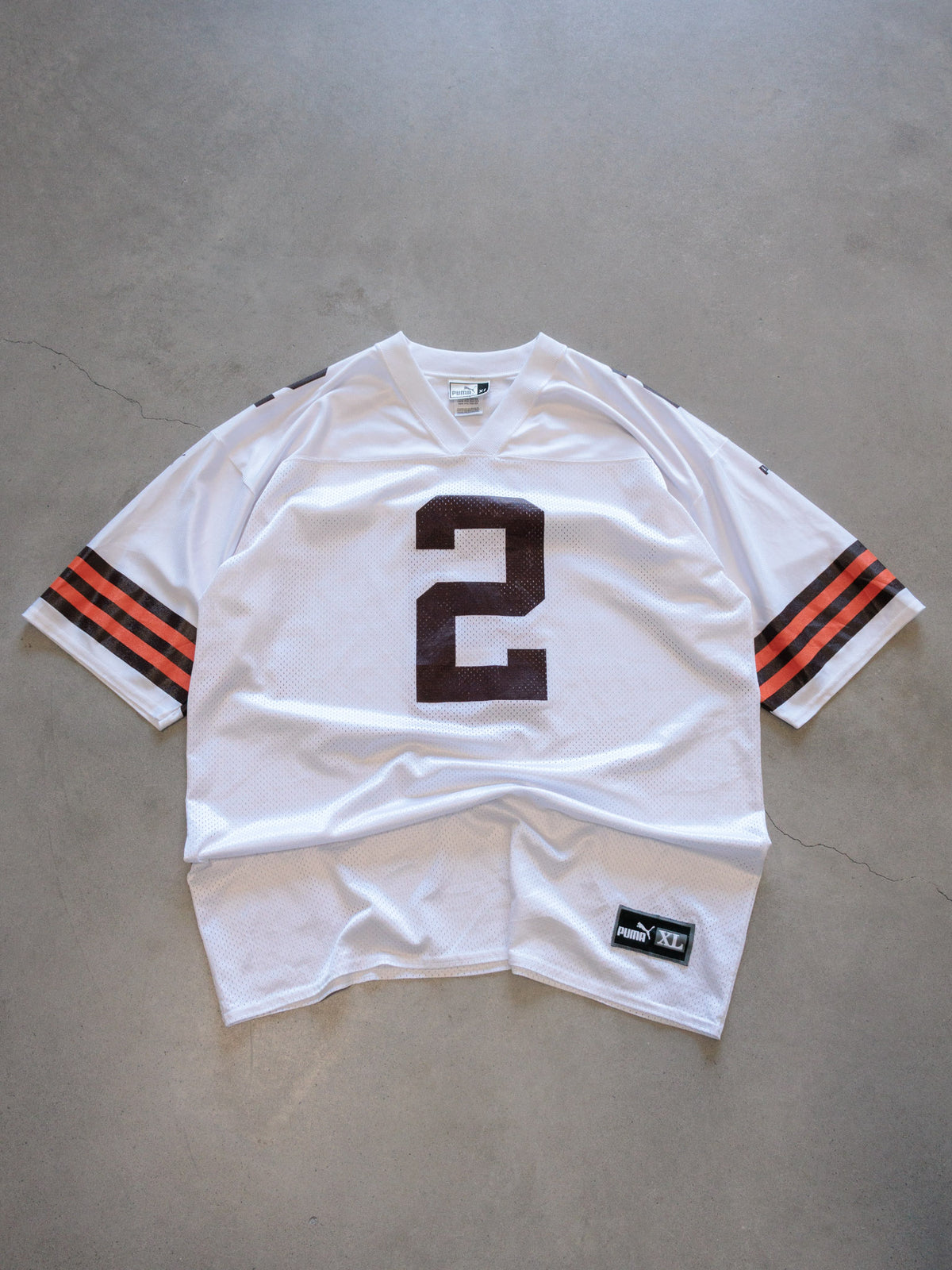 Vintage 00s White Puma Cleveland Browns Couch Jersey (XL)