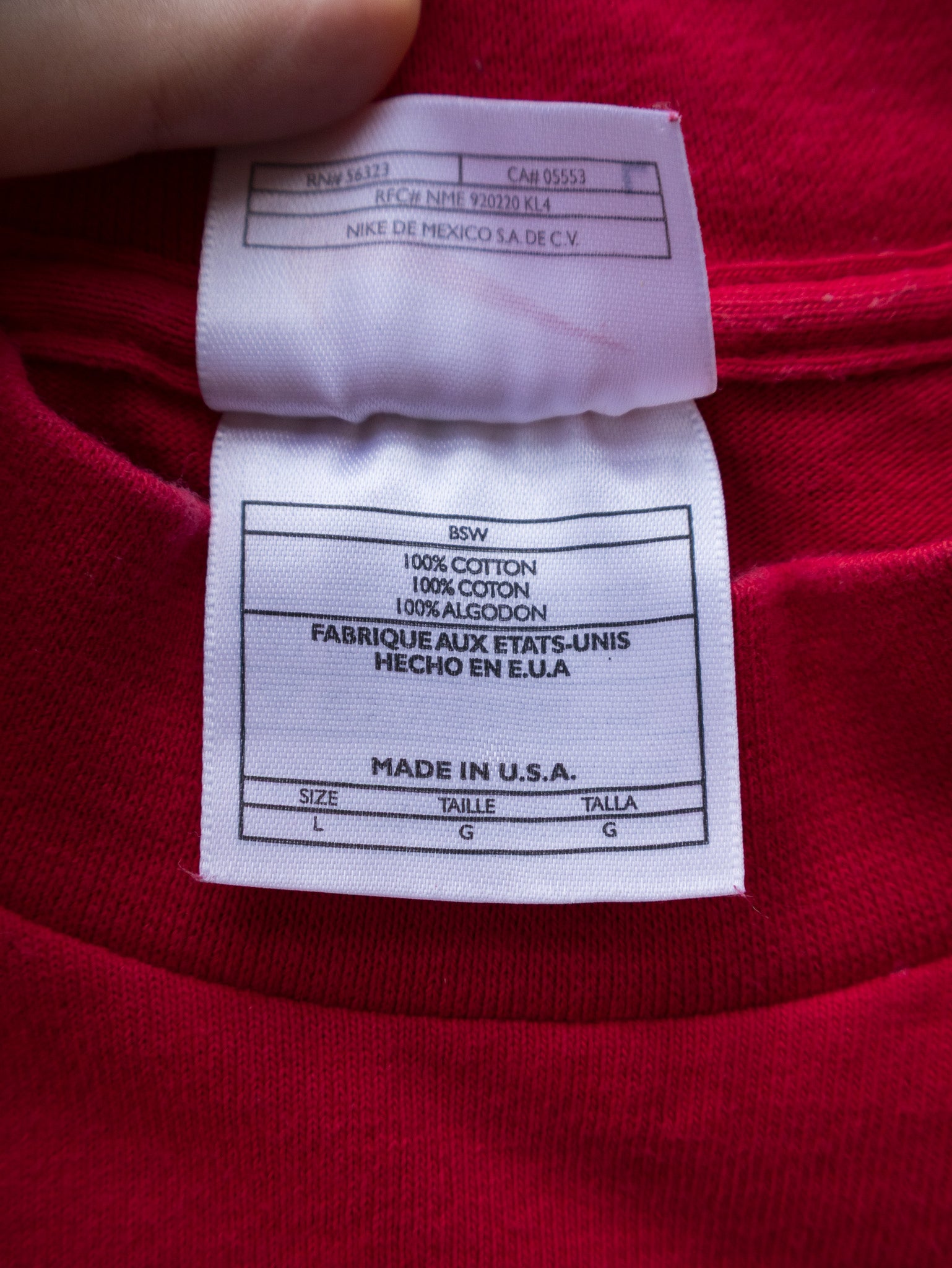 Vintage 00s Red Nike Mock Neck Long Sleeve (L)