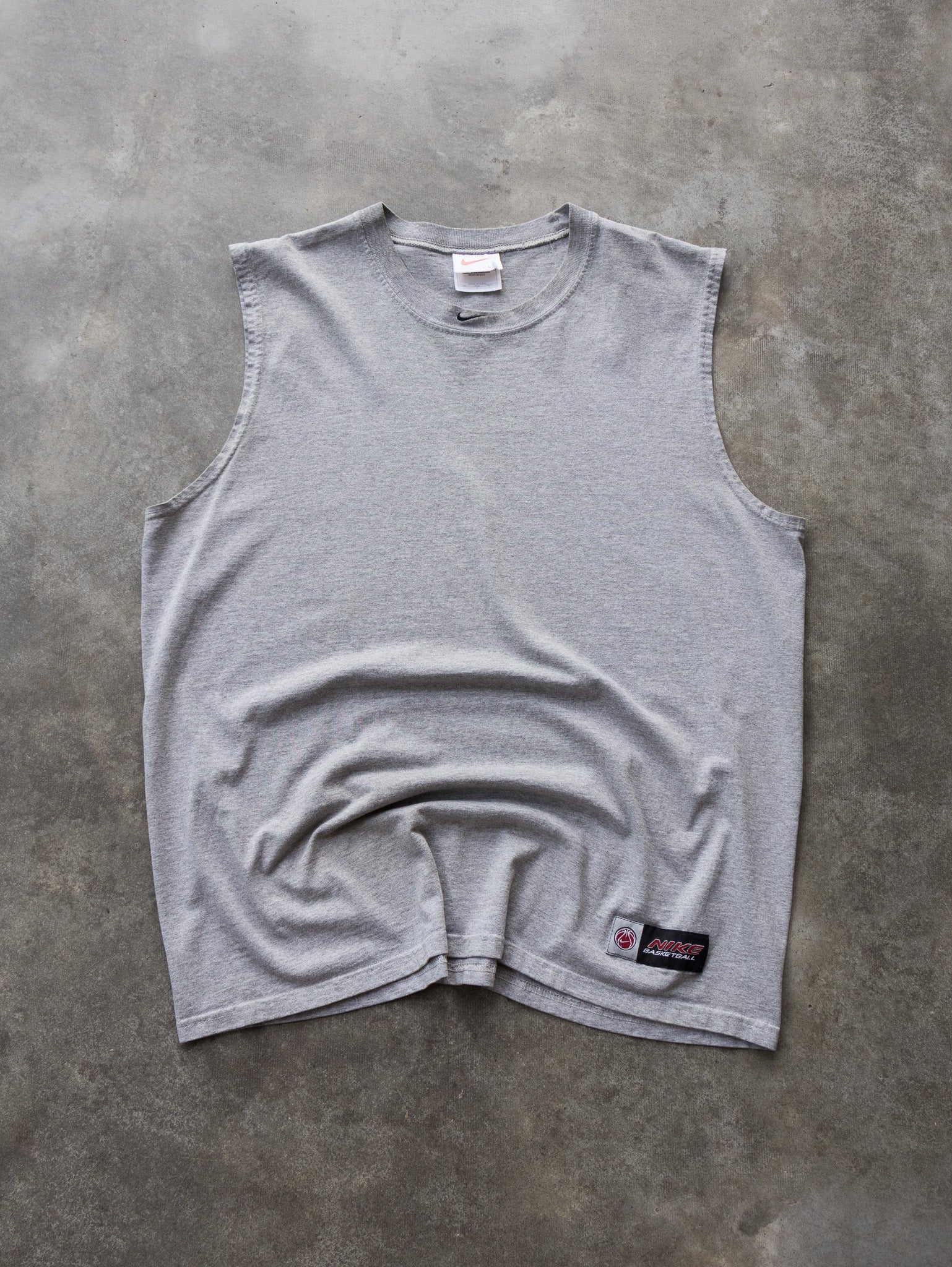 Vintage 90s Grey Nike Swoosh Basketball Tank (L)