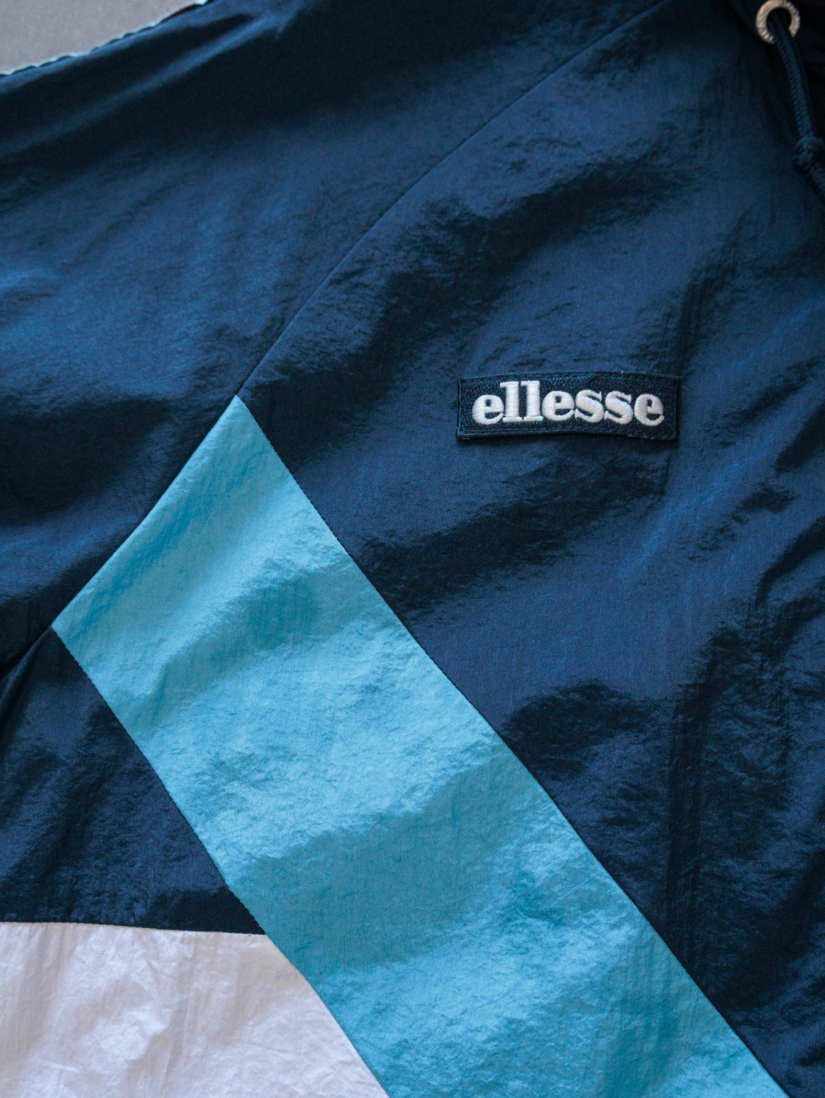 Vintage Navy Ellesse Colourblock Windbreaker (M)