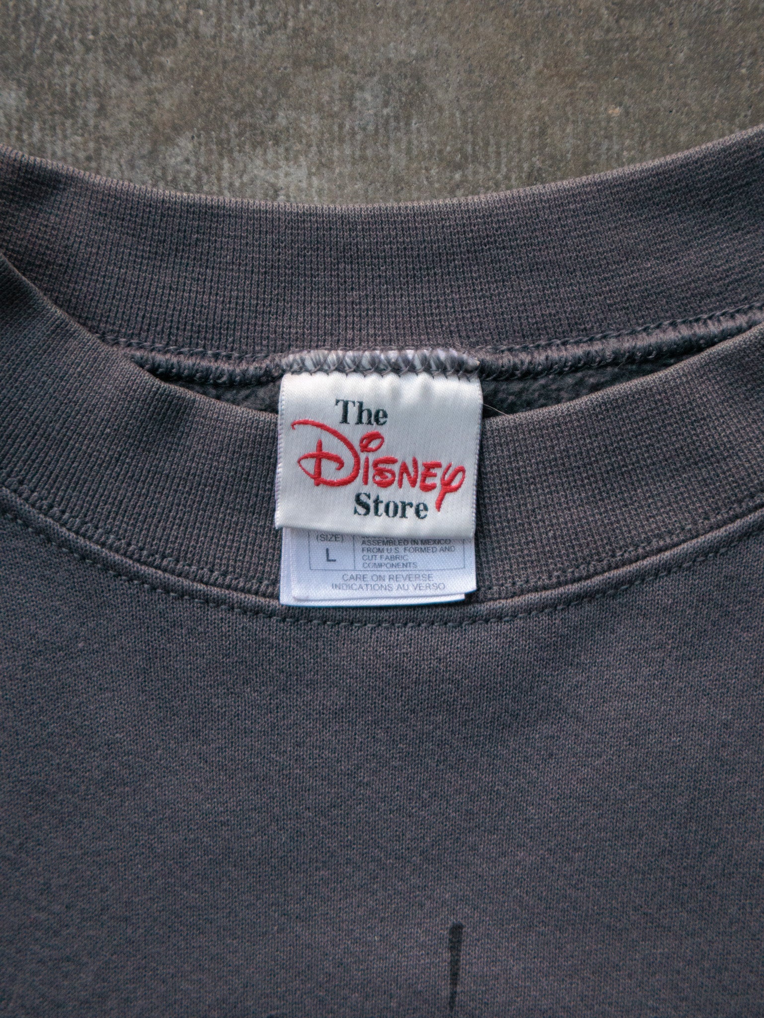 Vintage 90s Grey Disney Grumpy Size Doesn't Matter Slogan Sweatshirt (L)