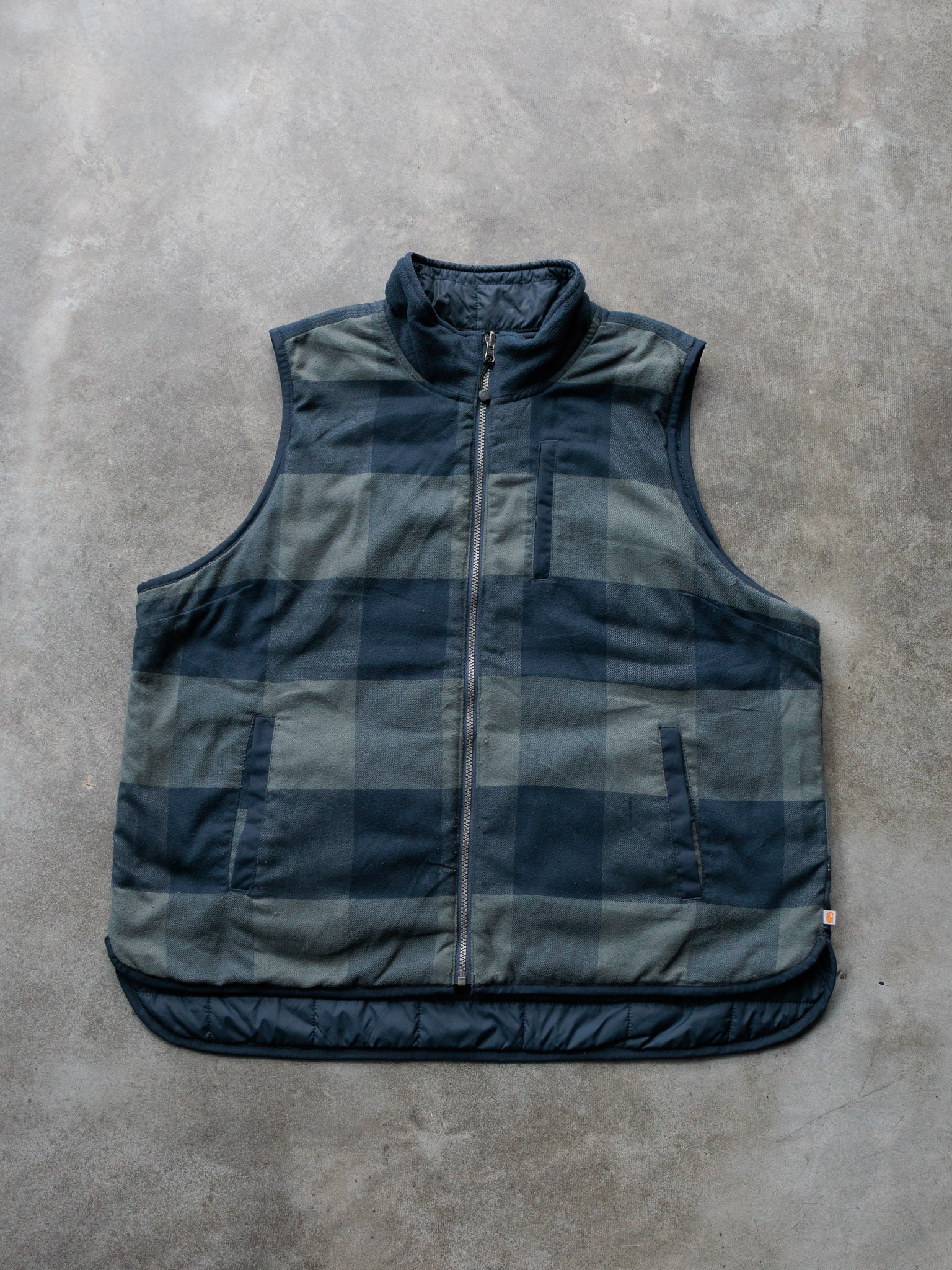 Vintage Navy Carhartt Reversible Vest (-)
