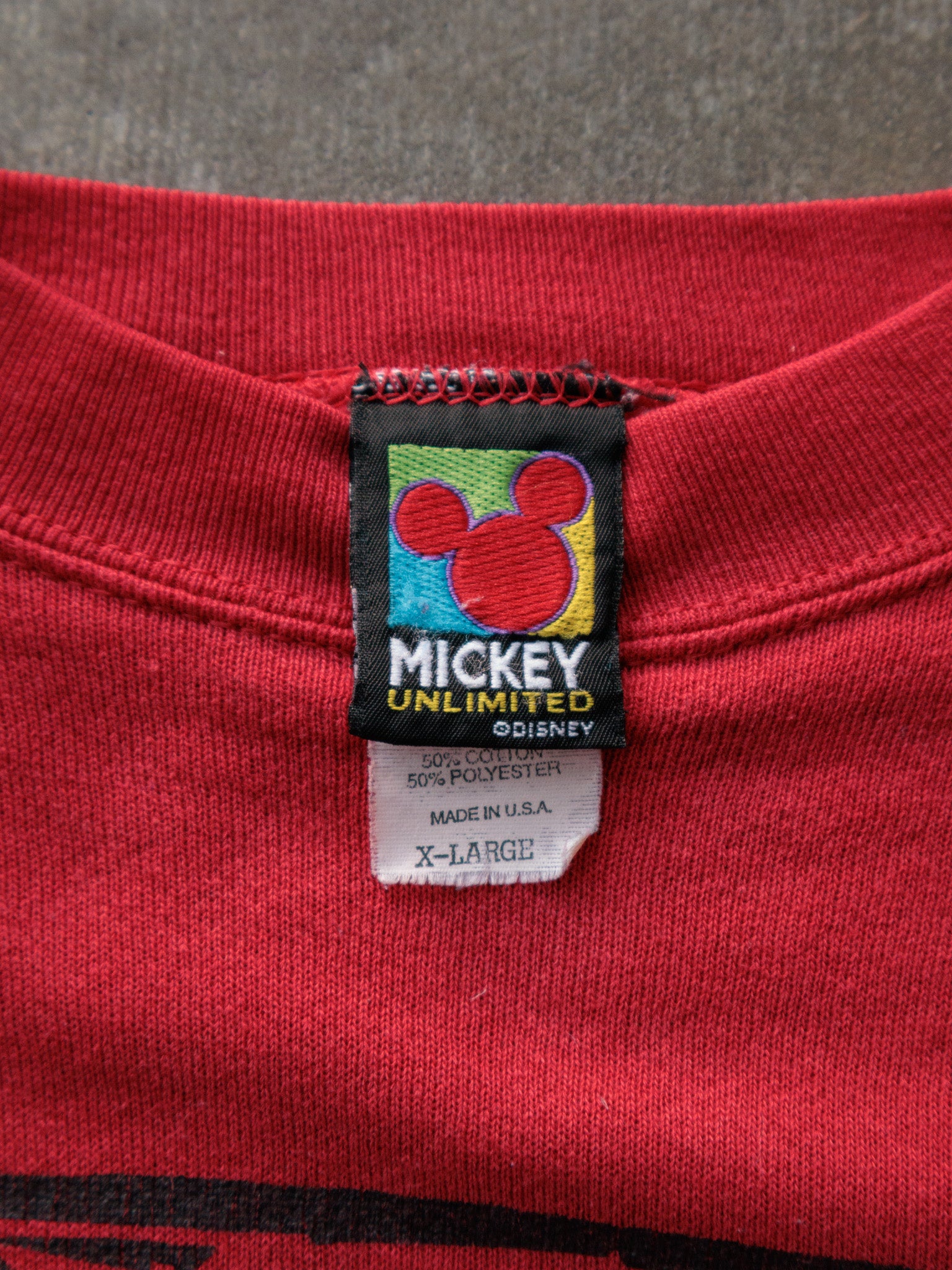 Vintage 90s Red Disney Mickey Mouse Sweatshirt (XL)