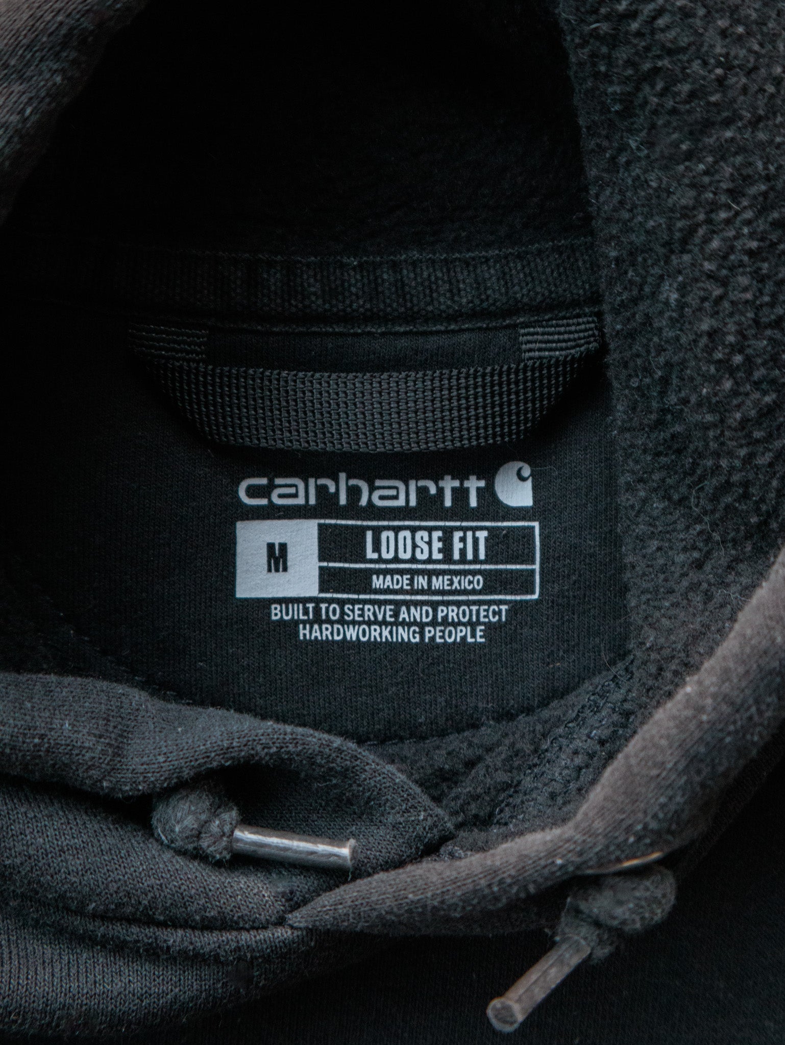 Vintage Black Carhartt Hoodie (M)