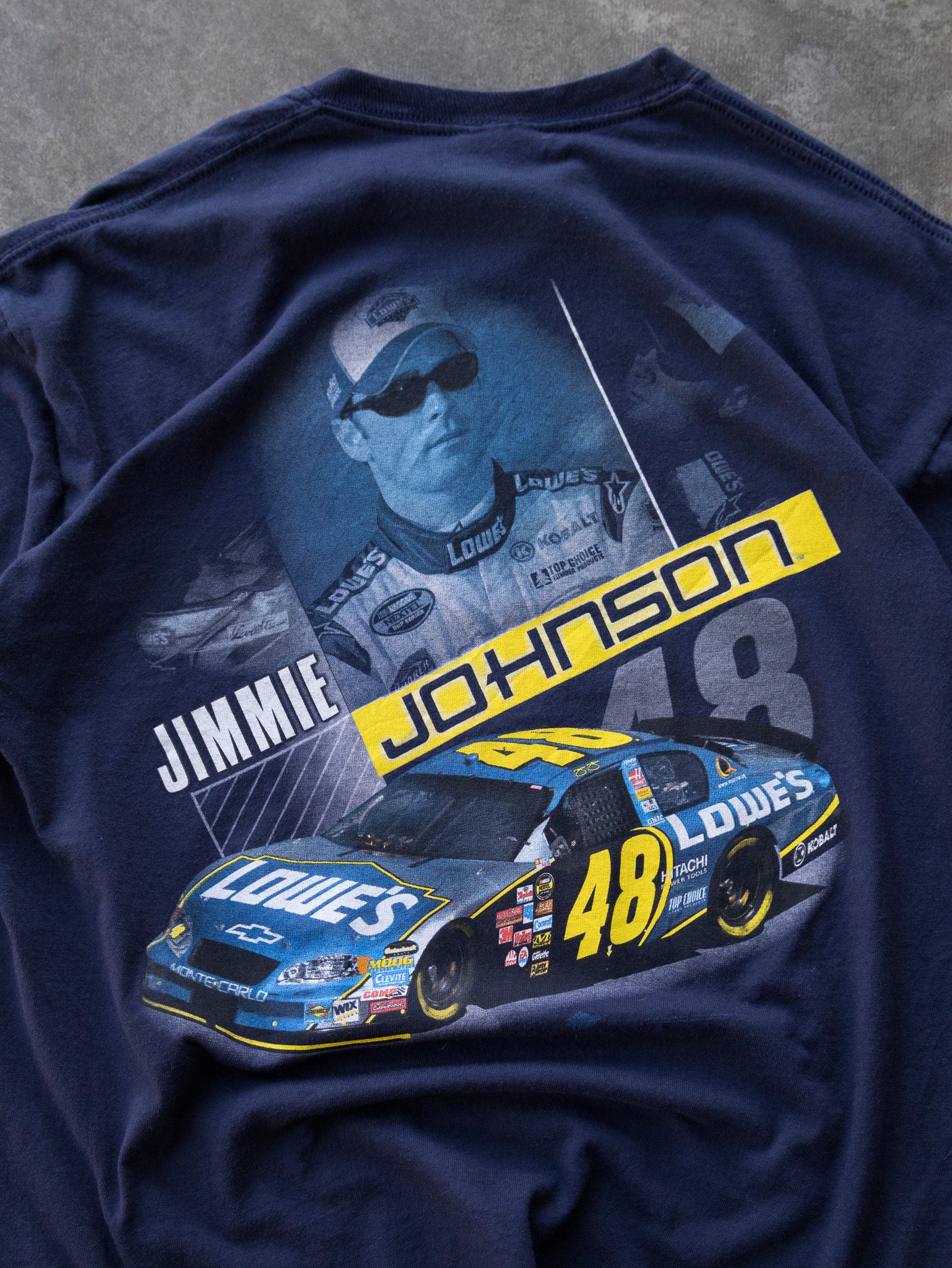 Vintage 00s Navy Jimmie Johnson Lowe's NASCAR Tee (L)