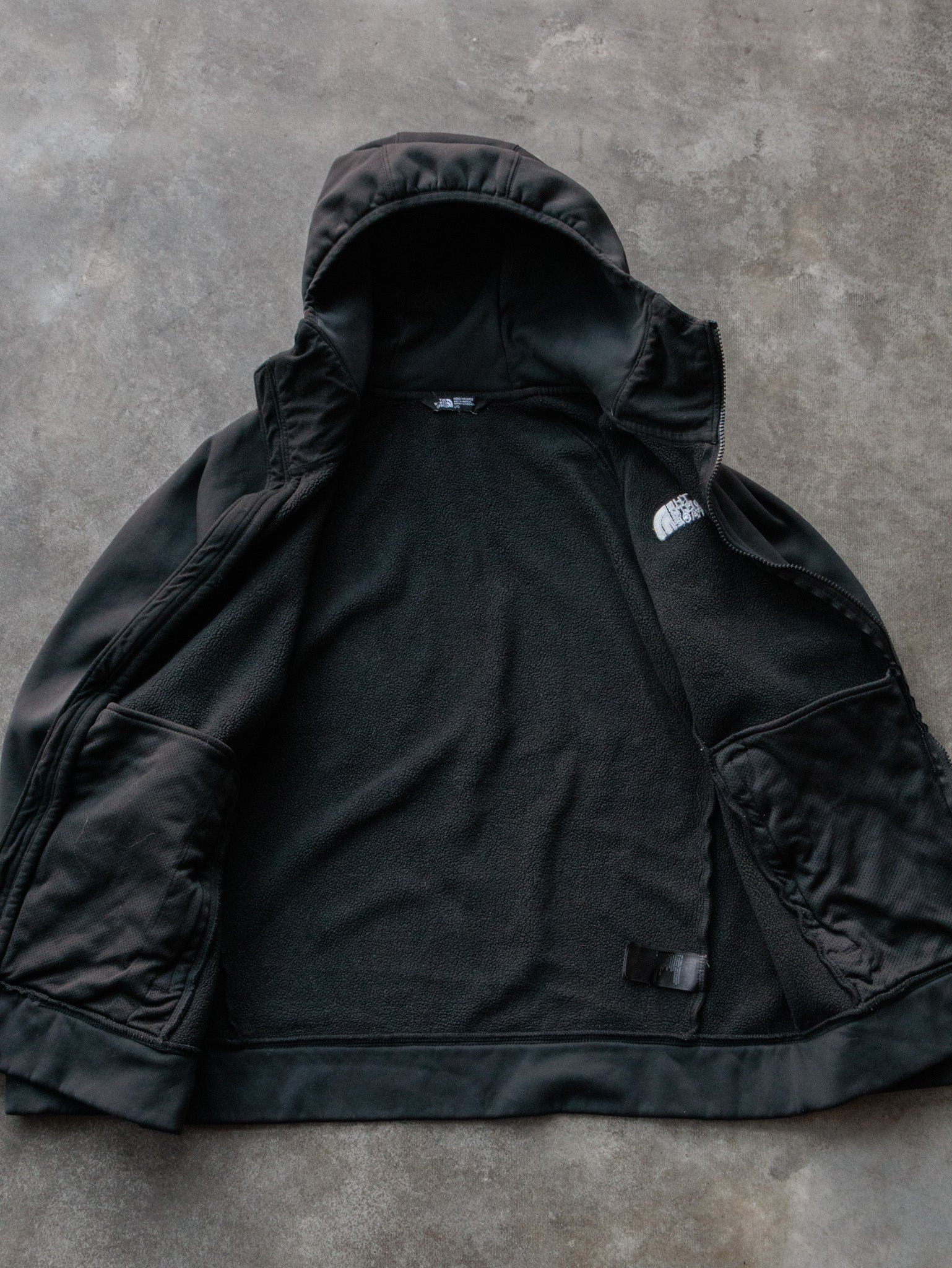 Vintage Black The North Face Fleece Jacket (L)
